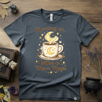 Witchy T-Shirt — Running on Coffee and Moon Magic"