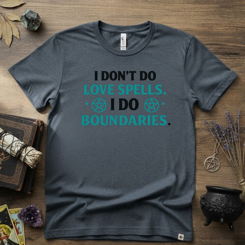 Witchy T‑Shirt — "I Don't Do Love Spells, I Do Boundaries"