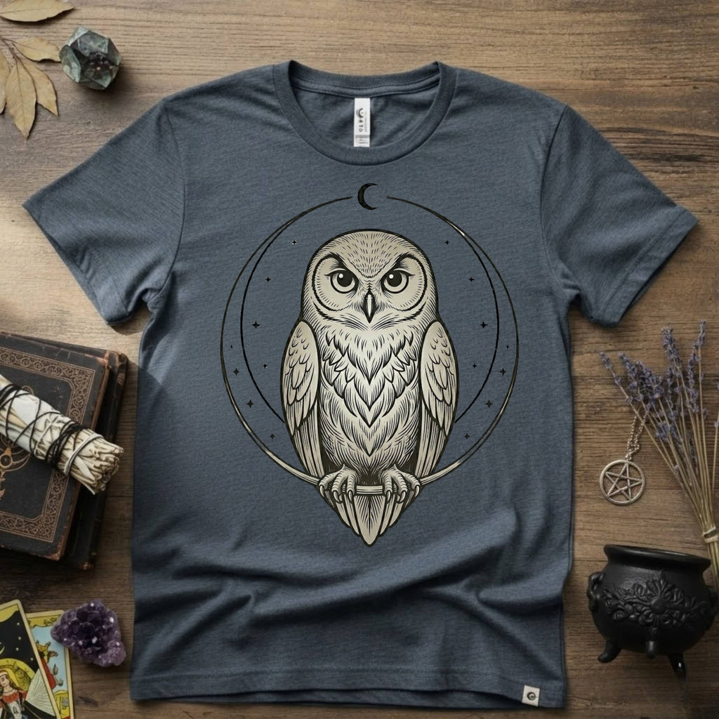 Owl Totem T-Shirt — Mystical Nature-Inspired Graphic Tee