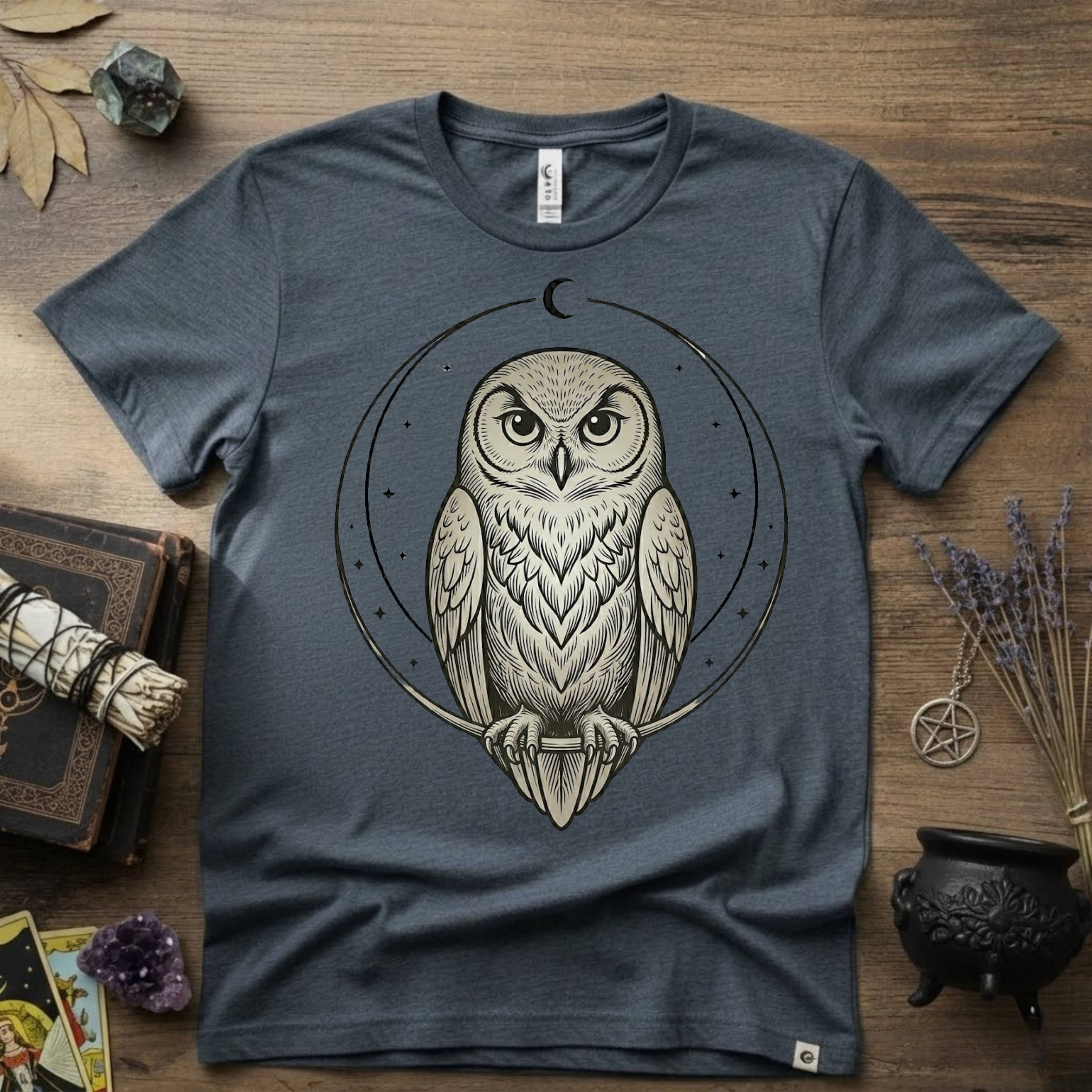 Owl Totem T-Shirt — Mystical Nature-Inspired Graphic Tee