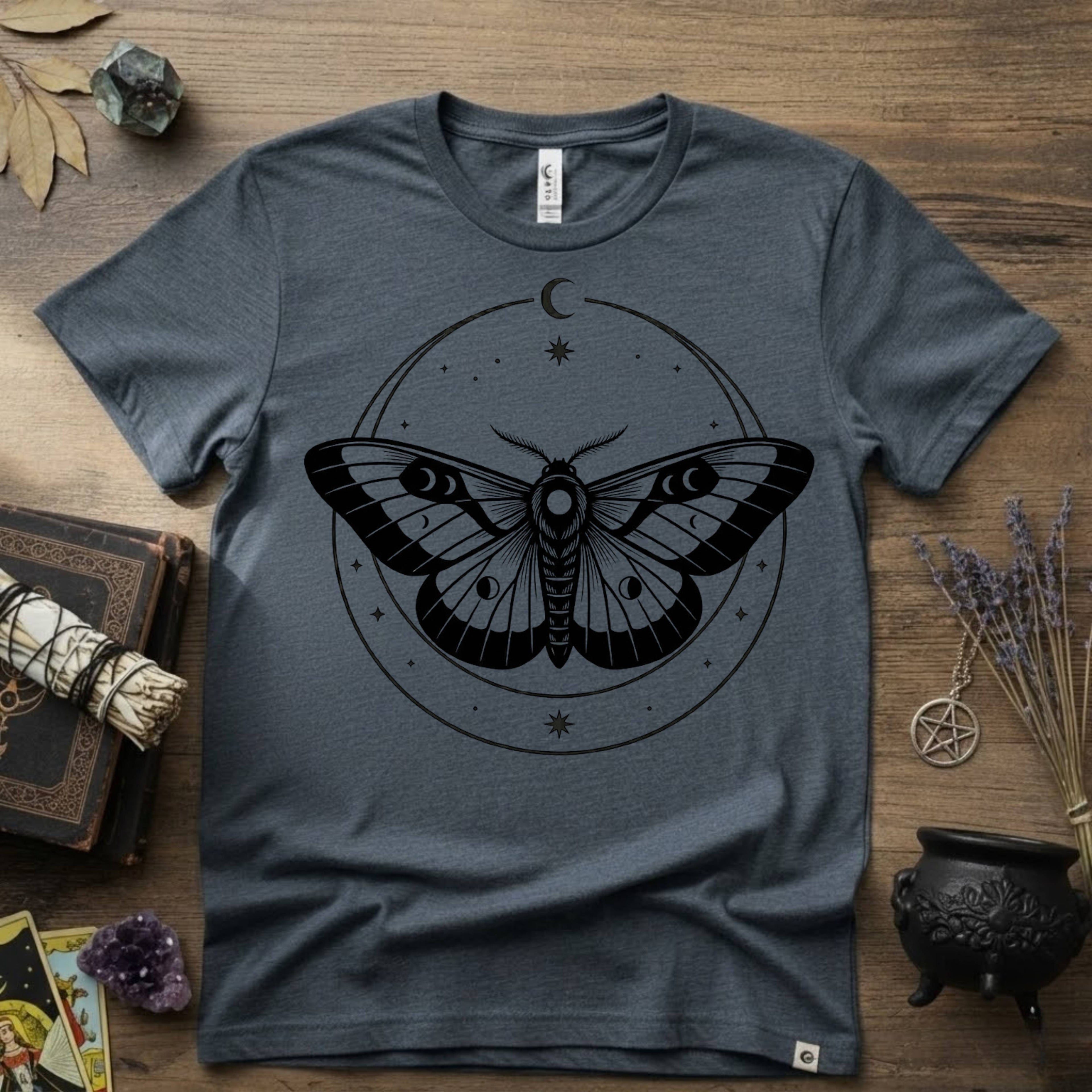 Moth Totem T-Shirt — Mystical Moth Totem Graphic Tee