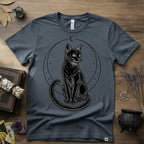 Black Cat Totem T-Shirt — Mystical Feline Graphic Tee