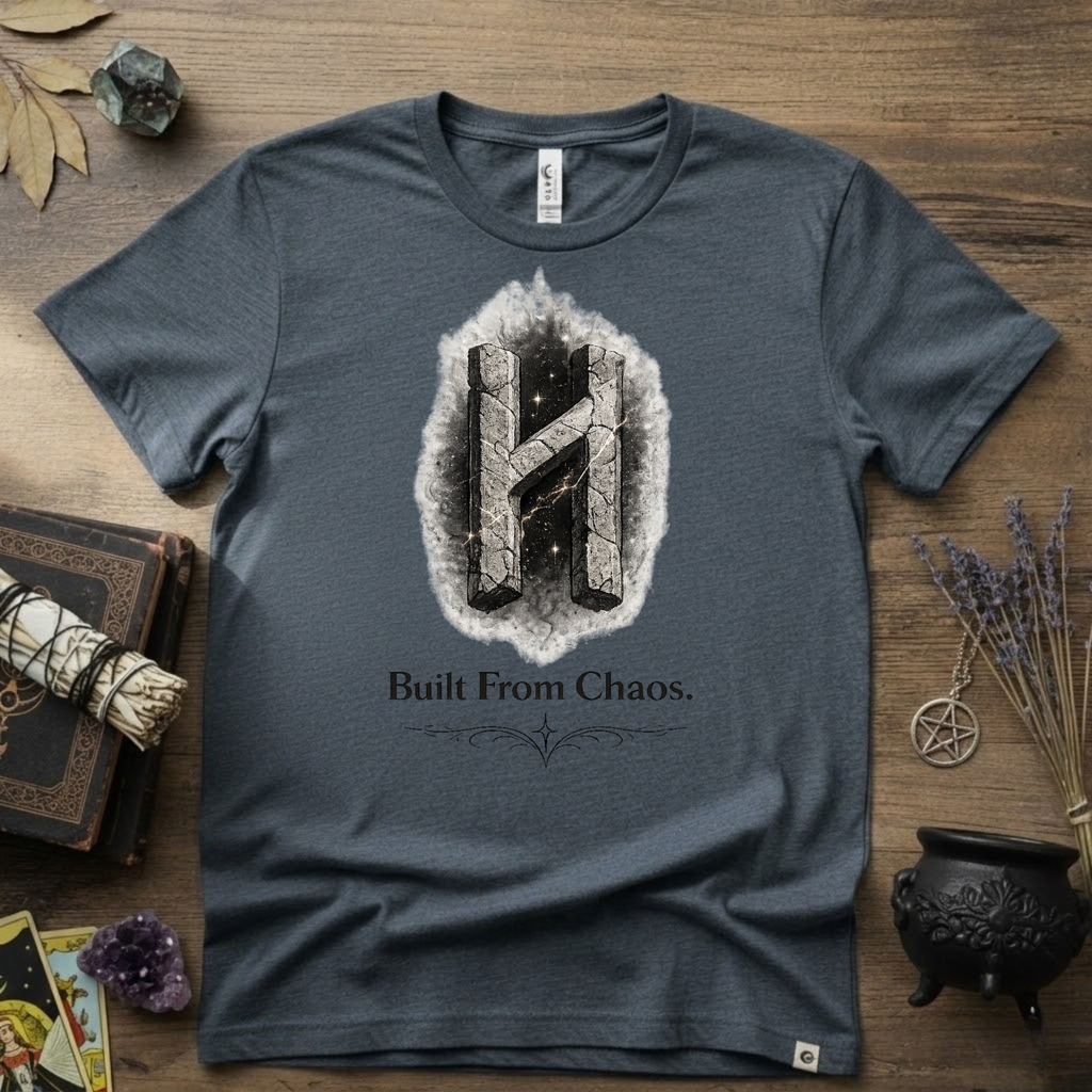 Hagalaz Rune T-Shirt — Built from Chaos Design