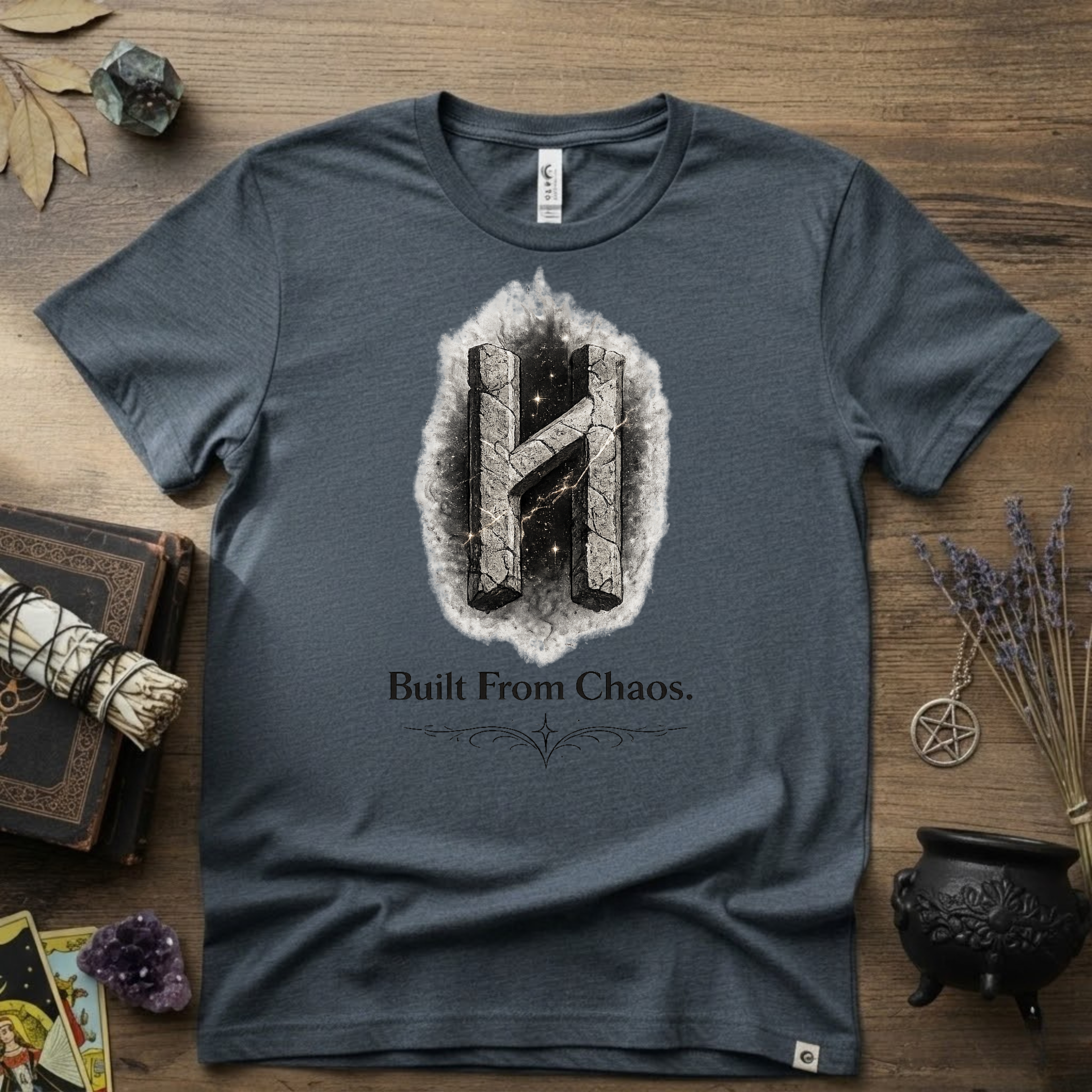 Hagalaz Rune T-Shirt — Built from Chaos Design