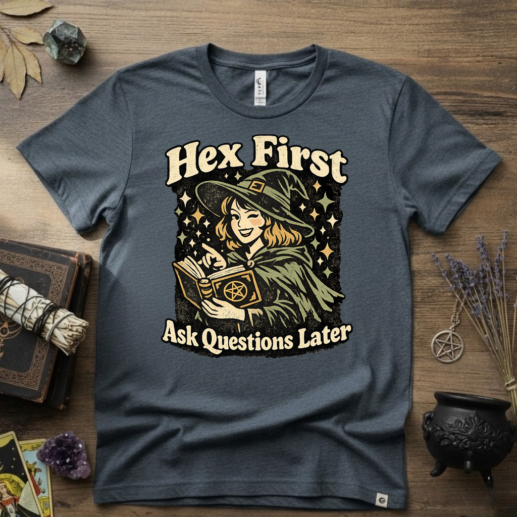 Witchy Tee — "Hex First, Ask Questions Later" T-Shirt