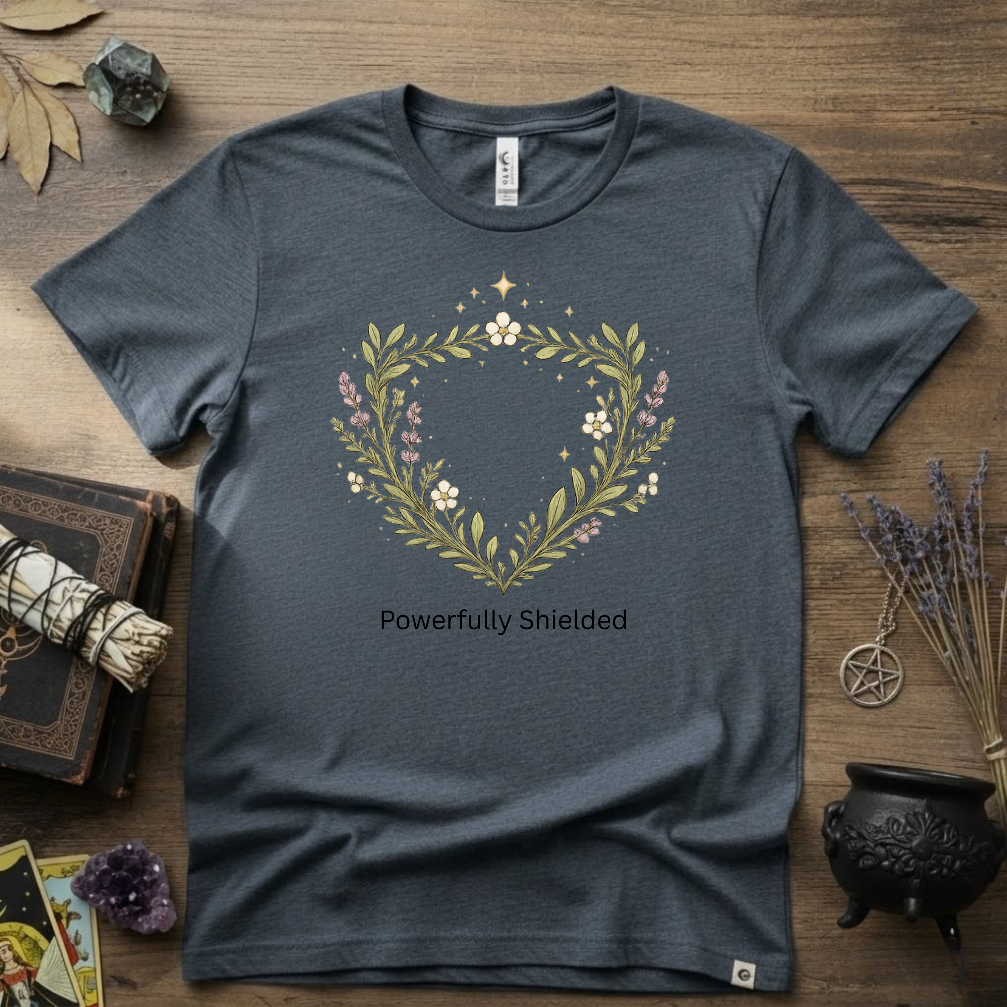 Witchy T-Shirt — "Powerfully Shielded"