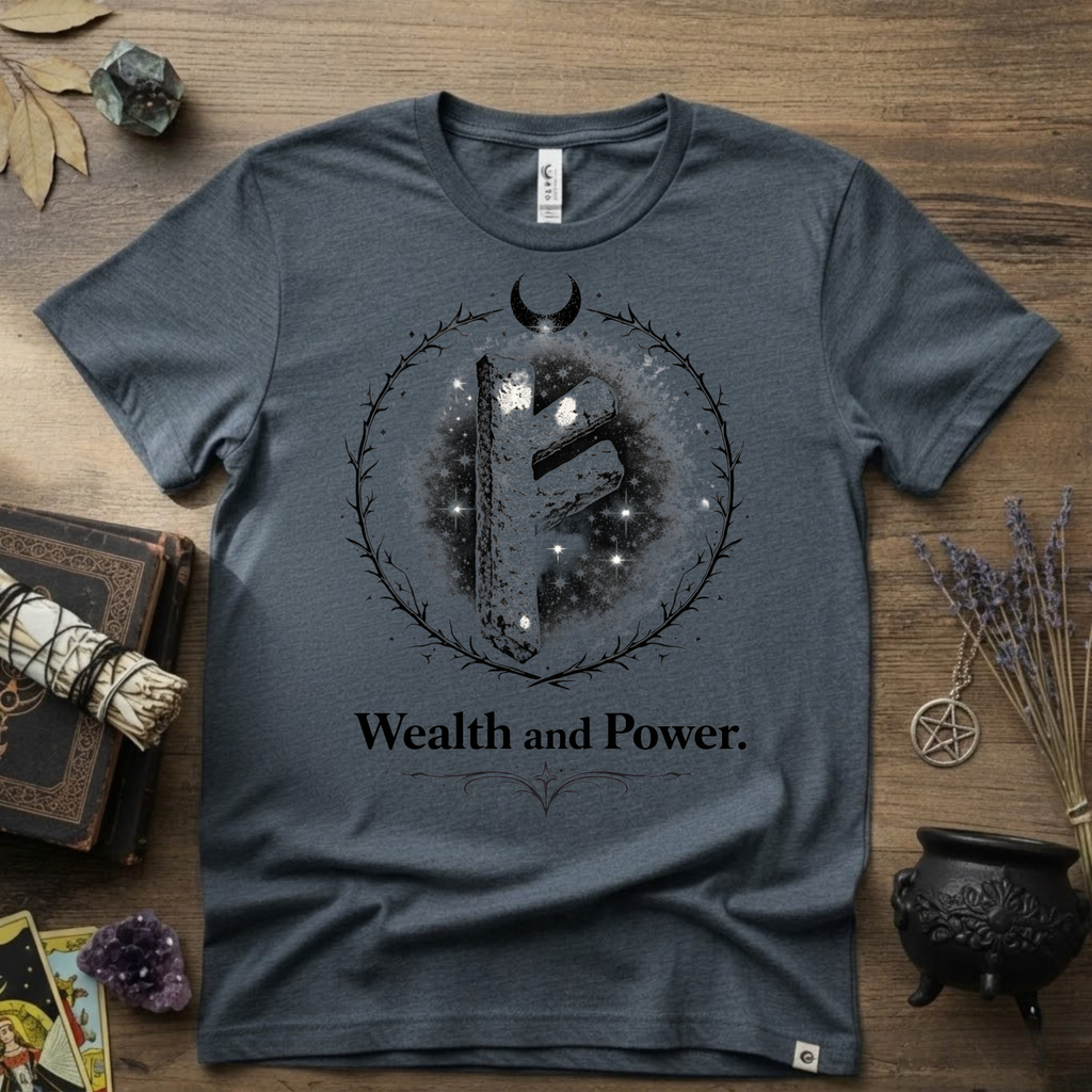 Fehu Rune Wealth & Power T-Shirt
