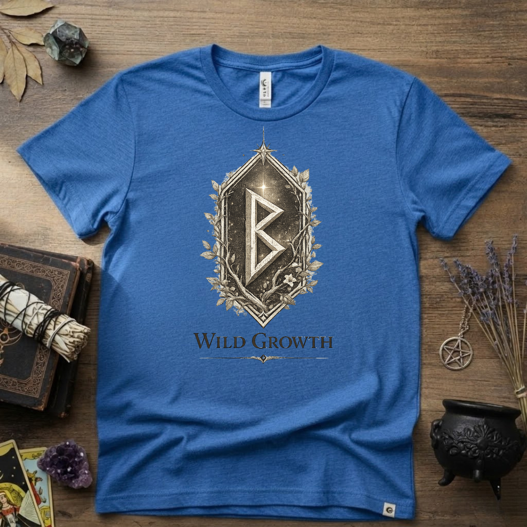 Berkano Rune T-Shirt — Wild Growth Pagan Symbol Tee