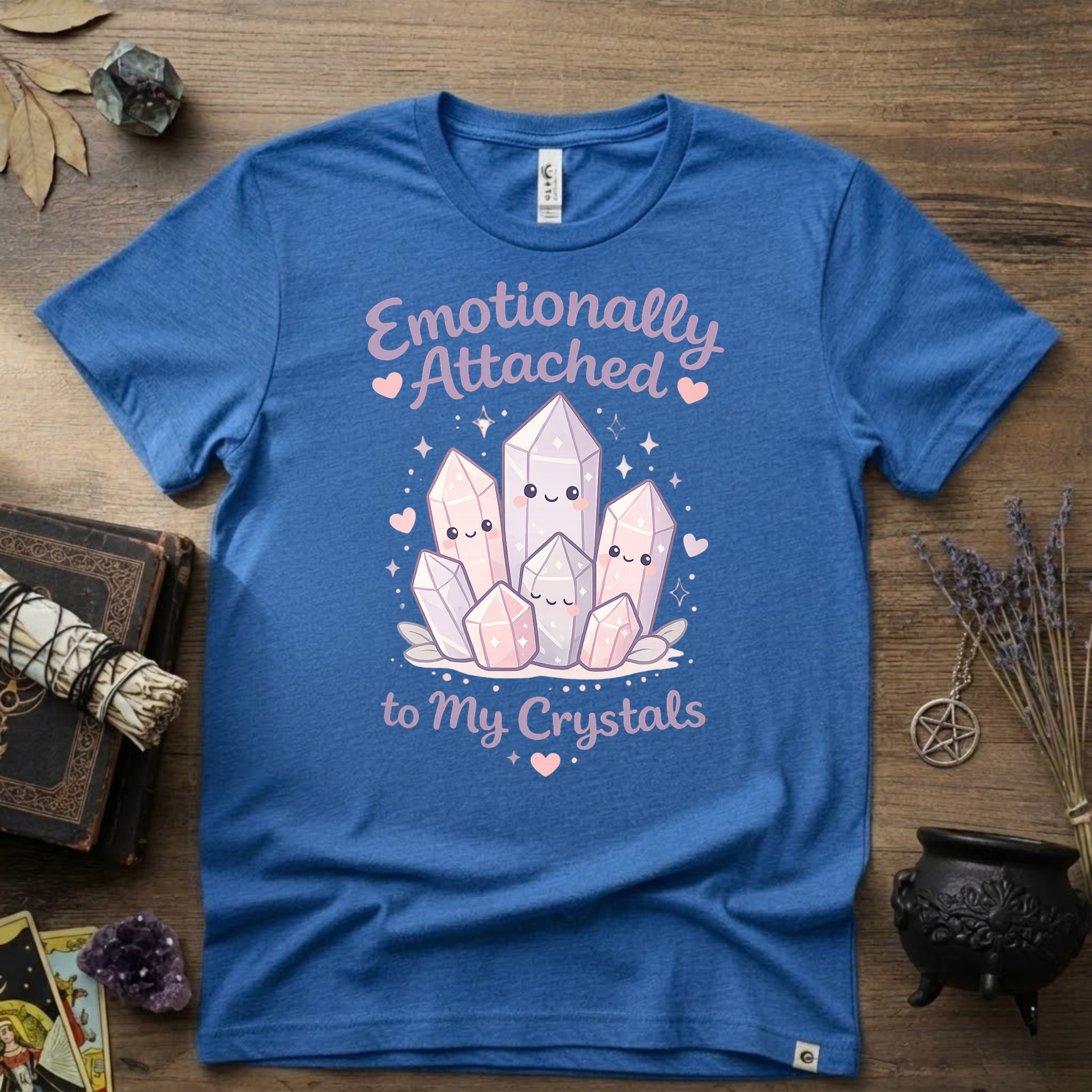 Emotionally Attached To My Crystals T-Shirt | Witchy Crystal Shirt