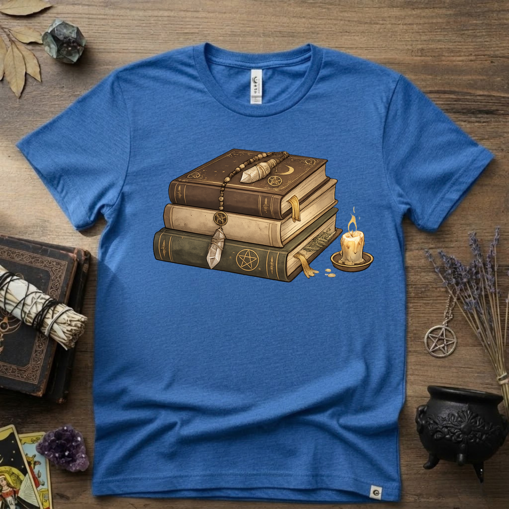 Witchy T-Shirt — "Light Reading" Occult Graphic Tee