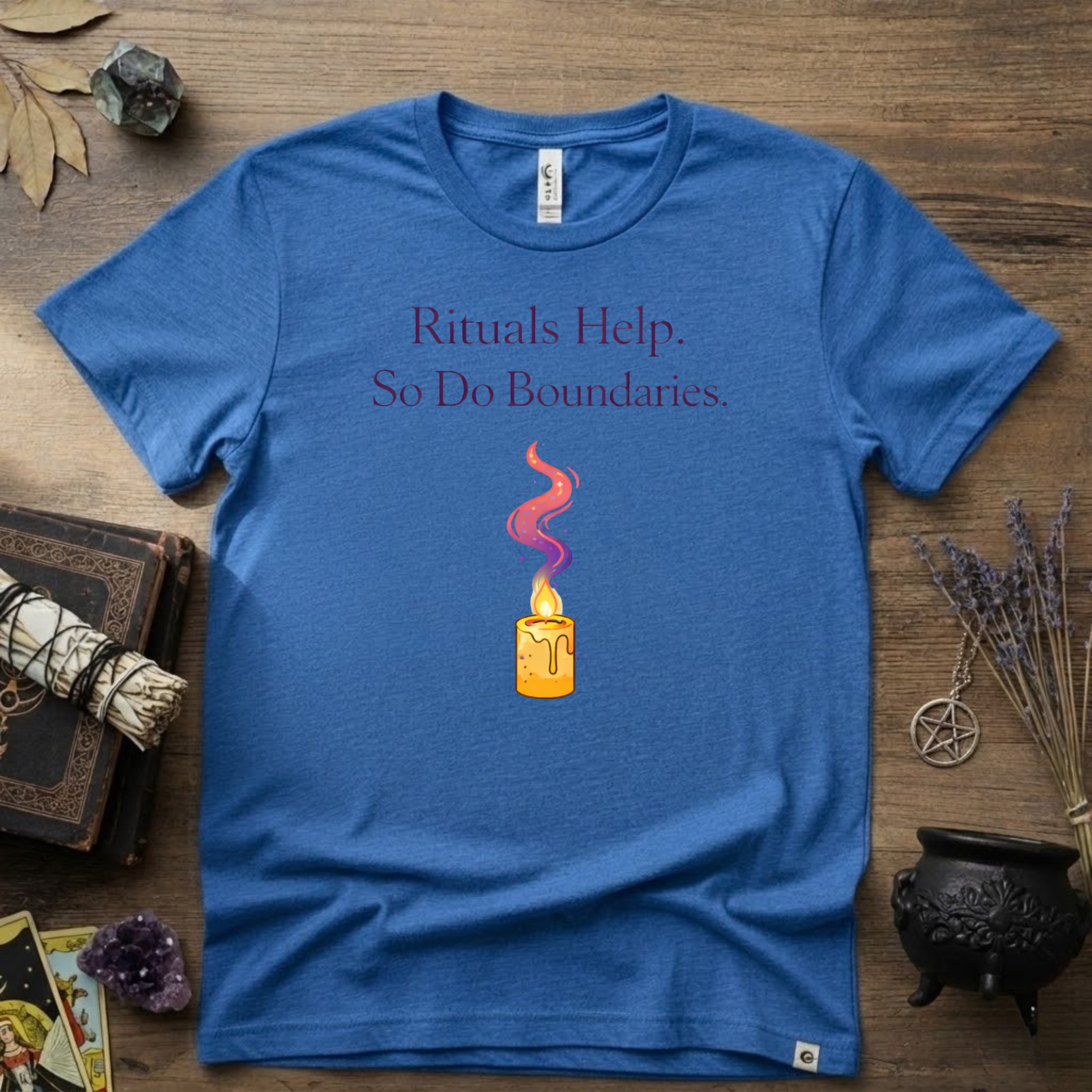 Rituals Help But So Do Boundaries T-Shirt | Witchy Spiritual Graphic Tee
