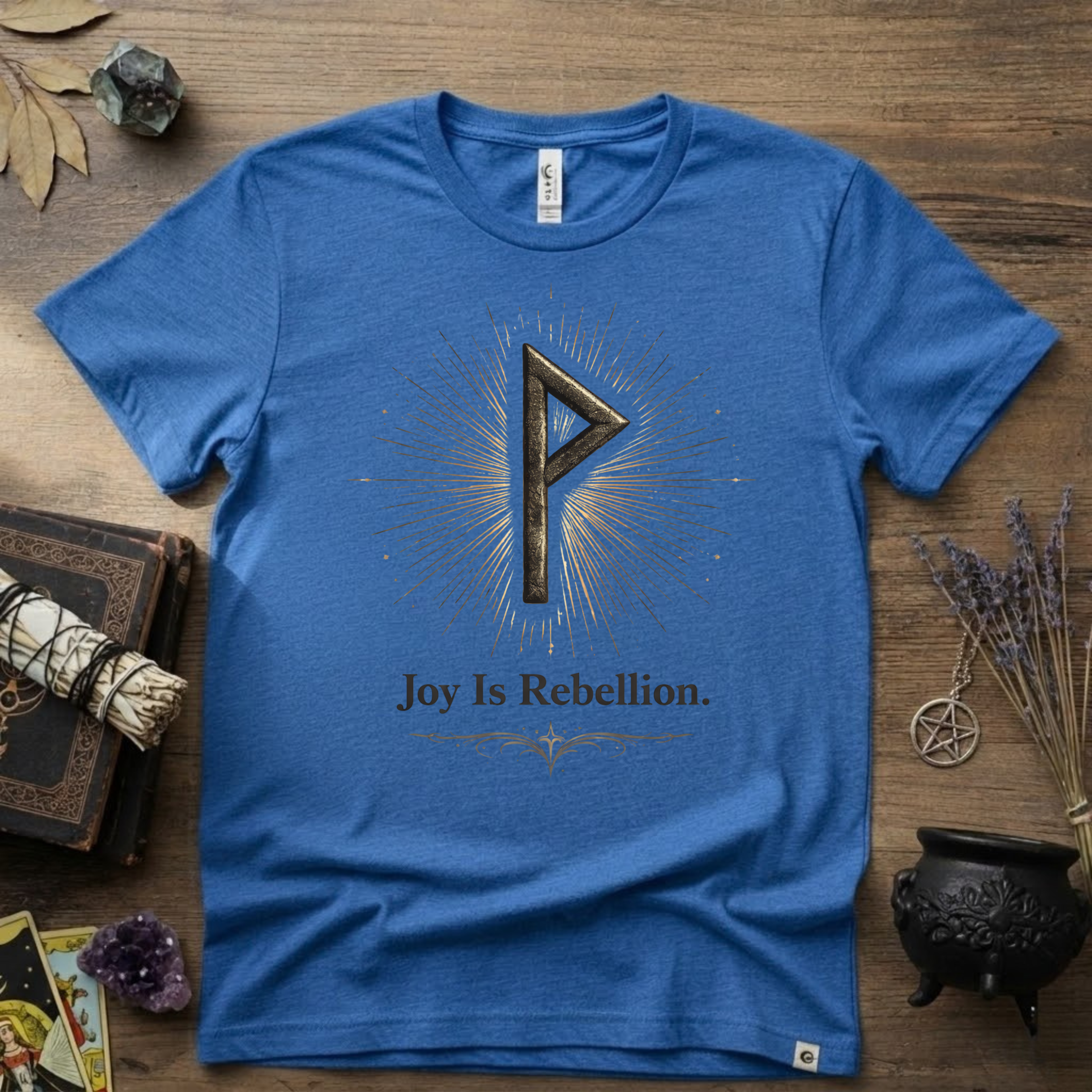Wunjo Rune "Joy is Rebellion" T-Shirt