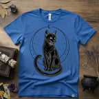Black Cat Totem T-Shirt — Mystical Feline Graphic Tee