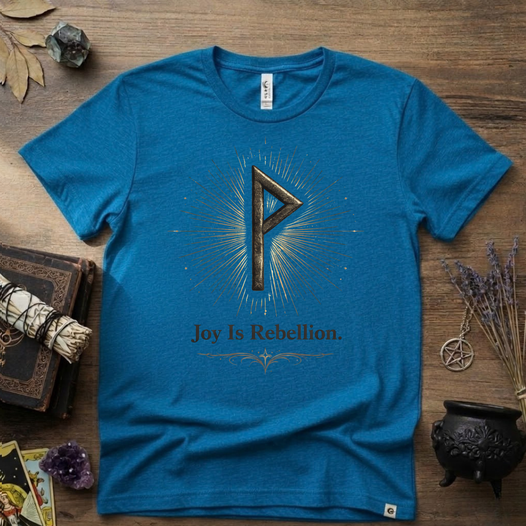 Wunjo Rune "Joy is Rebellion" T-Shirt