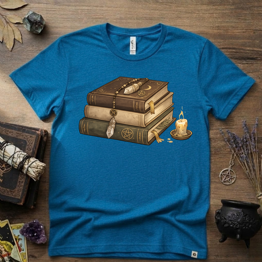 Witchy T-Shirt — "Light Reading" Occult Graphic Tee