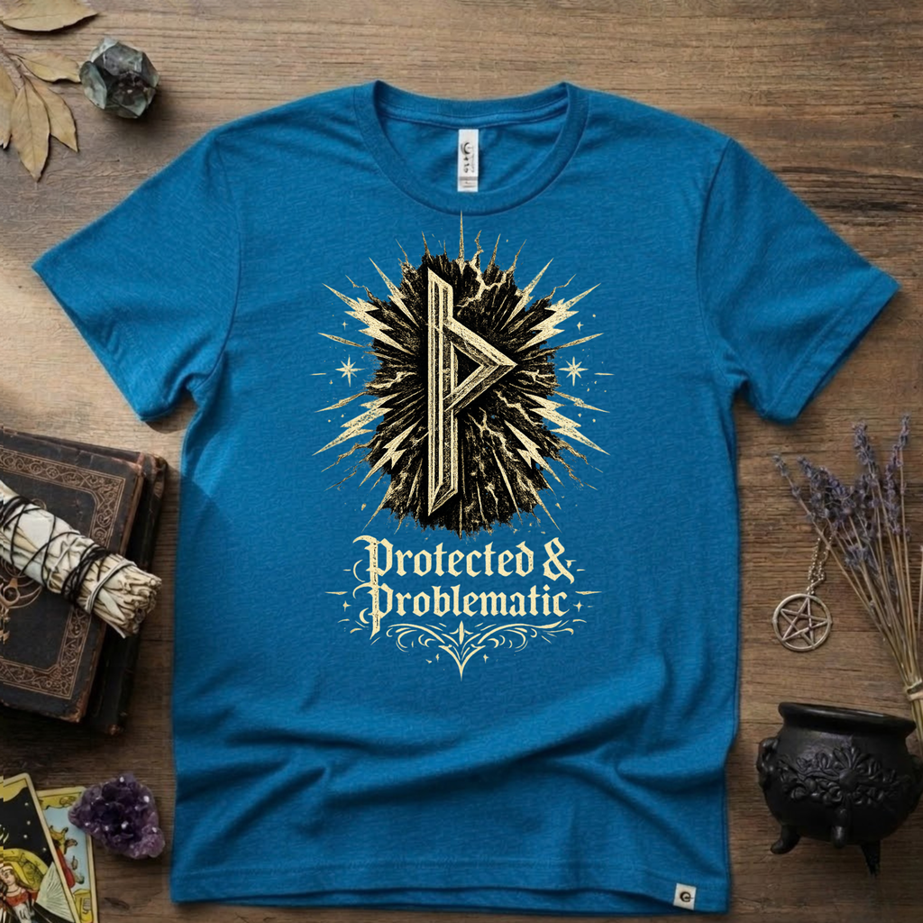 Thurisaz Rune T-Shirt — "Protected and Problematic"