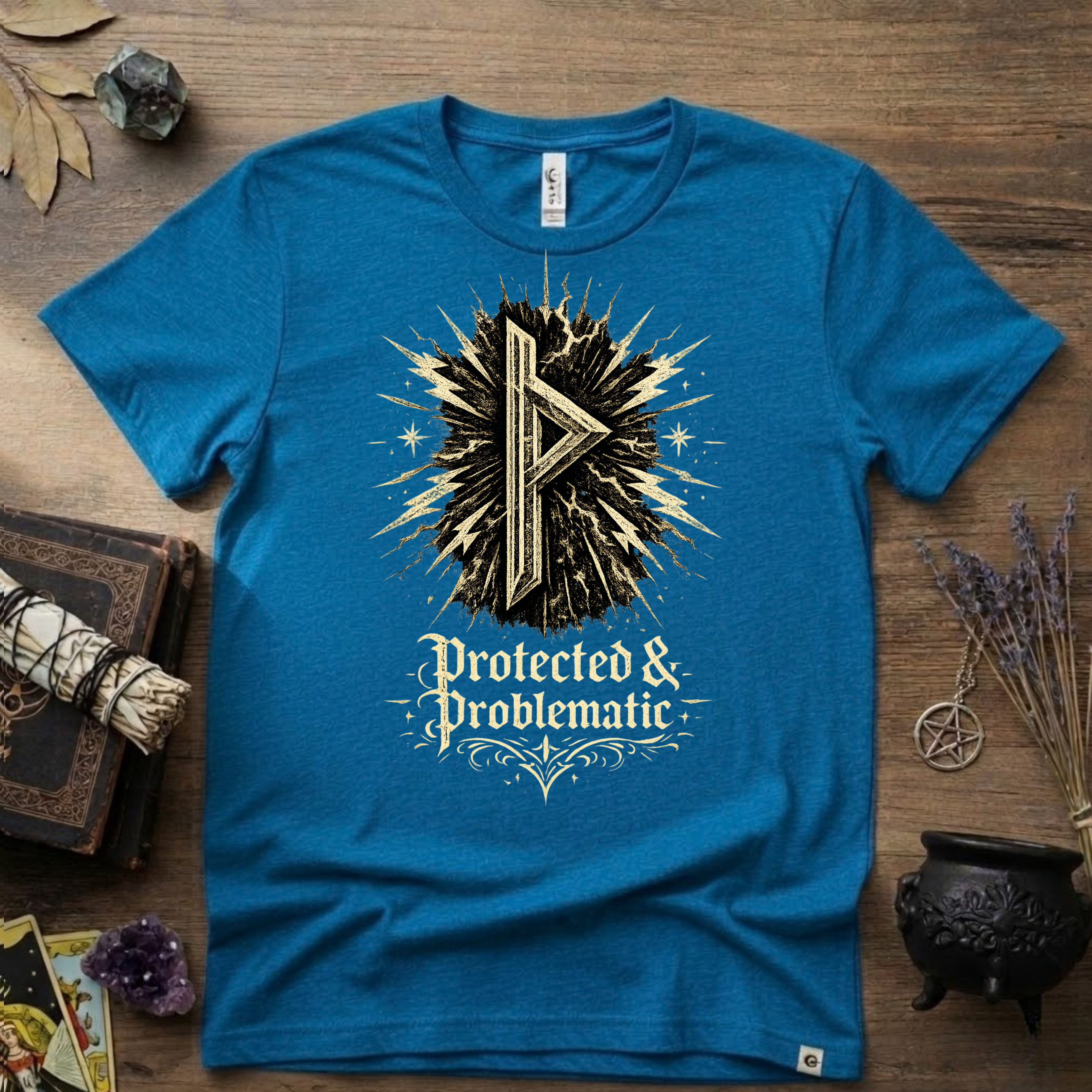 Thurisaz Rune T-Shirt — "Protected and Problematic"