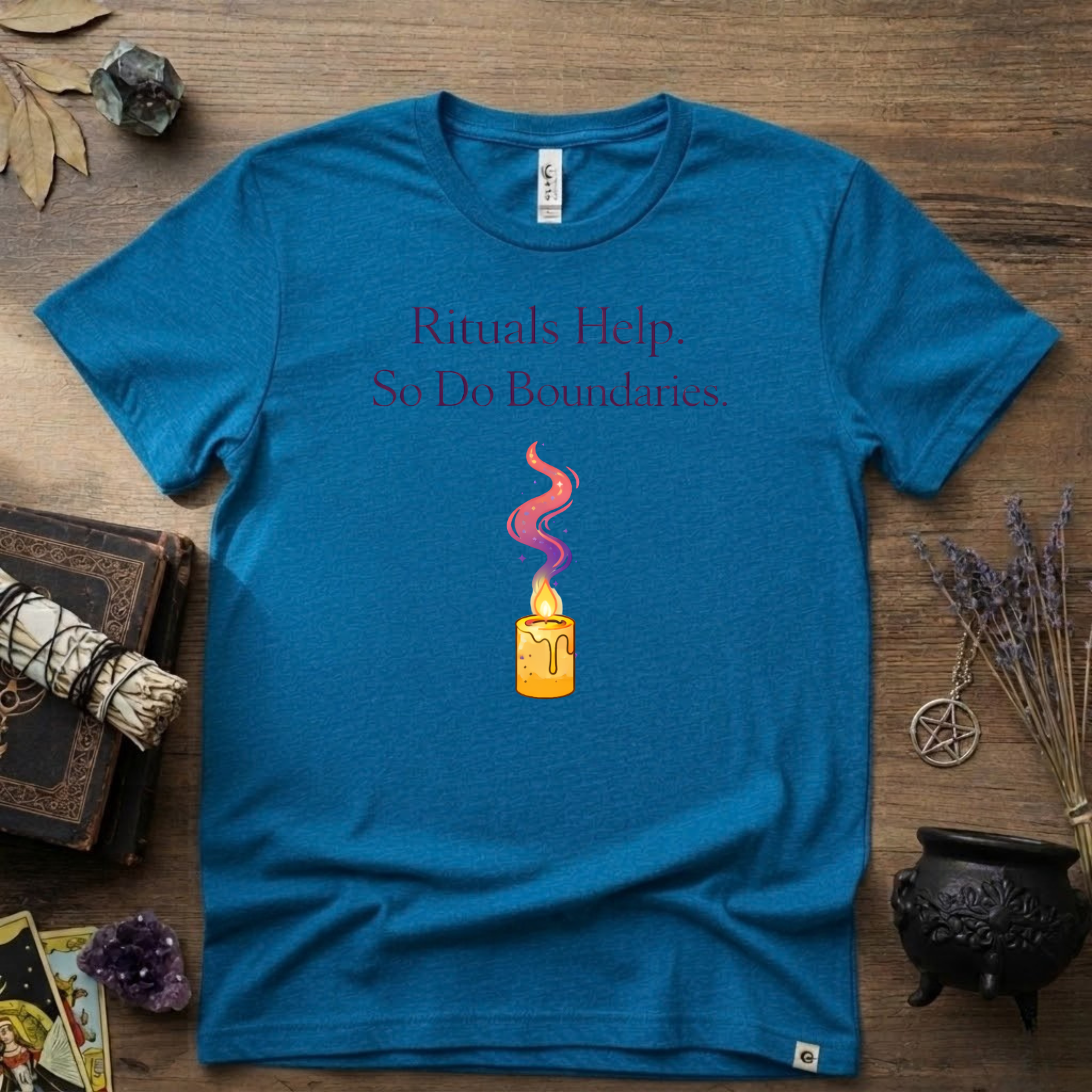 Rituals Help But So Do Boundaries T-Shirt | Witchy Spiritual Graphic Tee