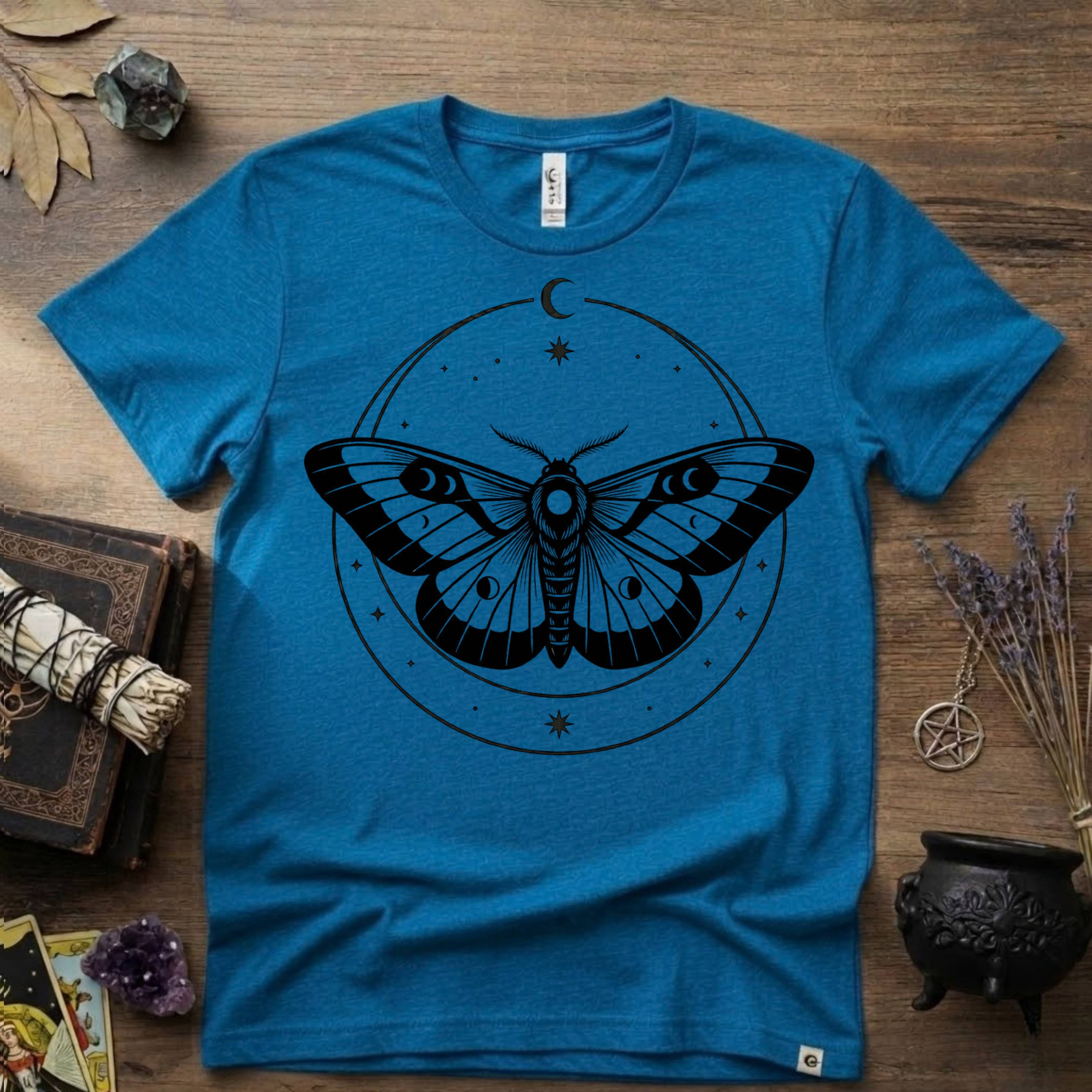 Moth Totem T-Shirt — Mystical Moth Totem Graphic Tee