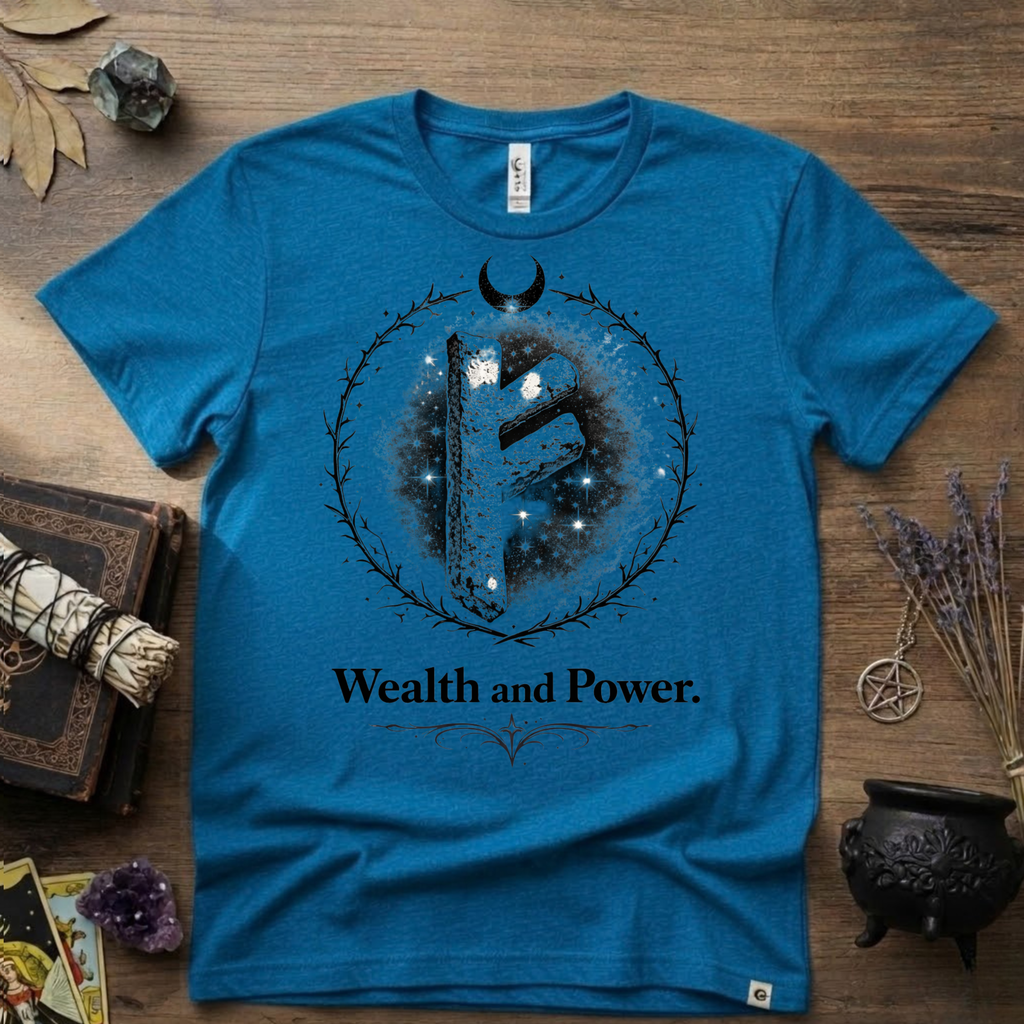 Fehu Rune Wealth & Power T-Shirt