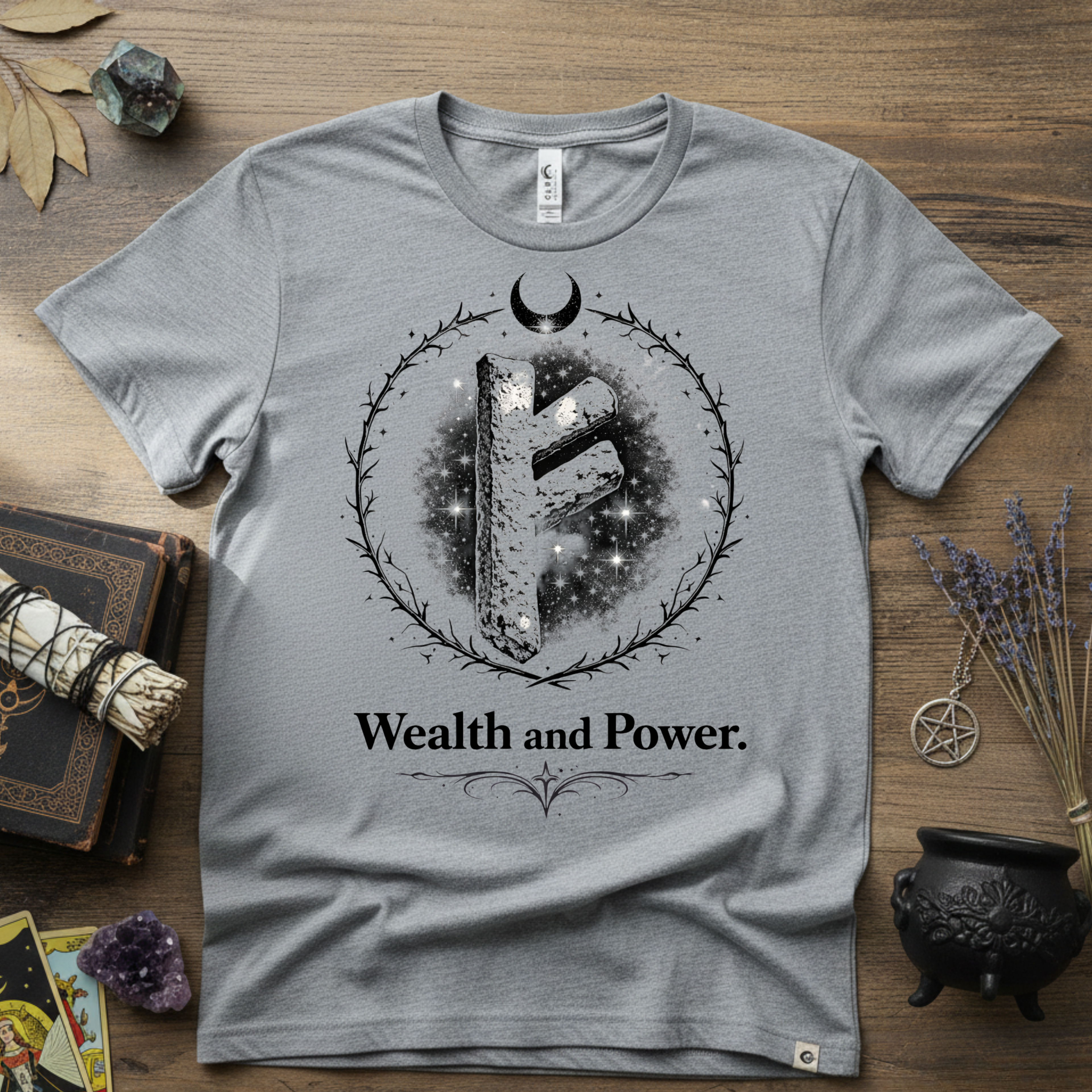 Fehu Rune Wealth & Power T-Shirt