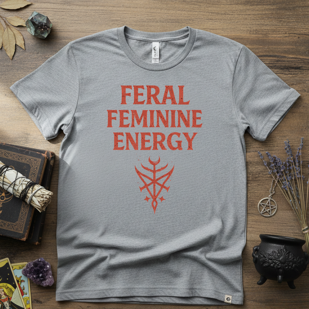 Feral Feminine Energy Witchy T-Shirt