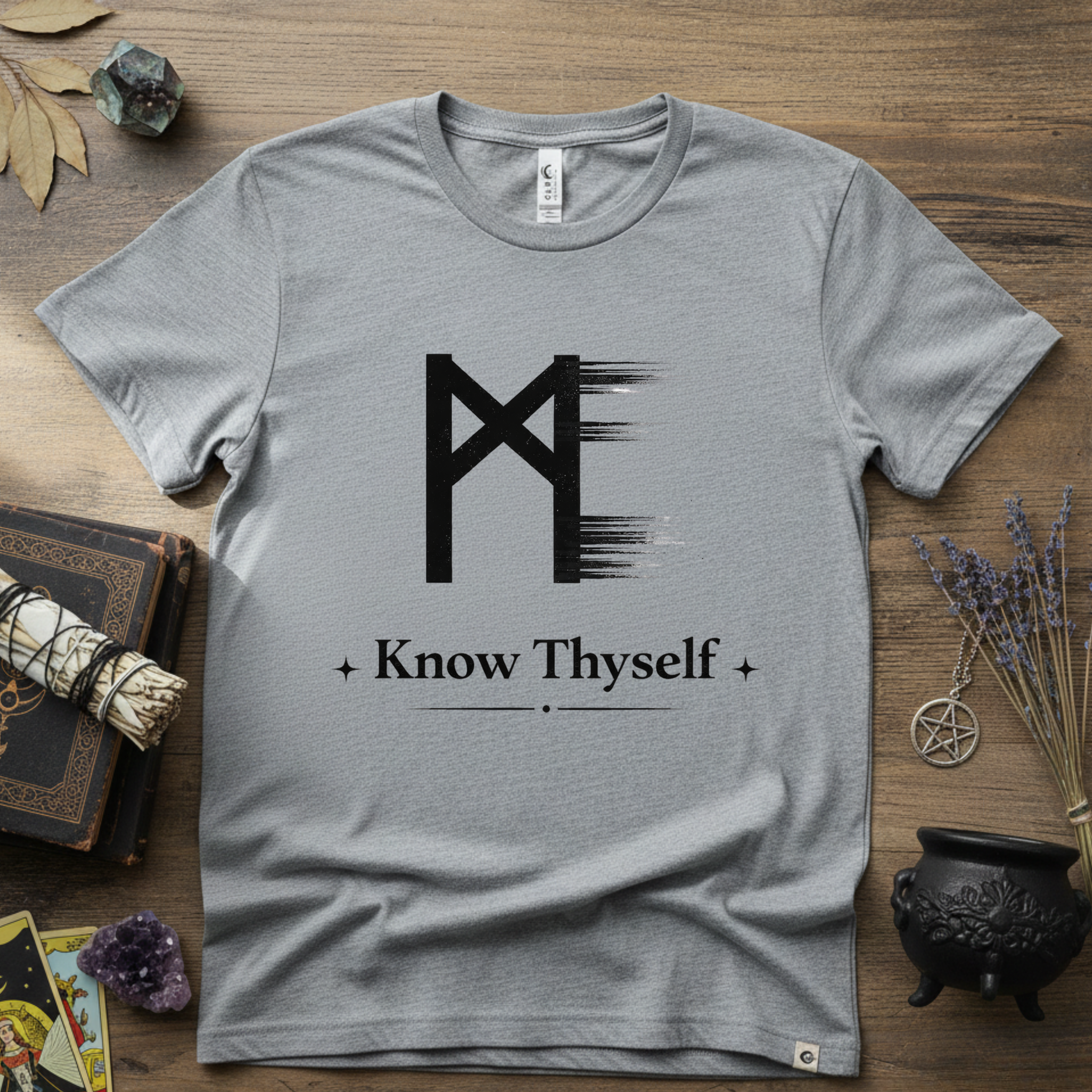 Mannaz Rune "Know Thyself" T-Shirt