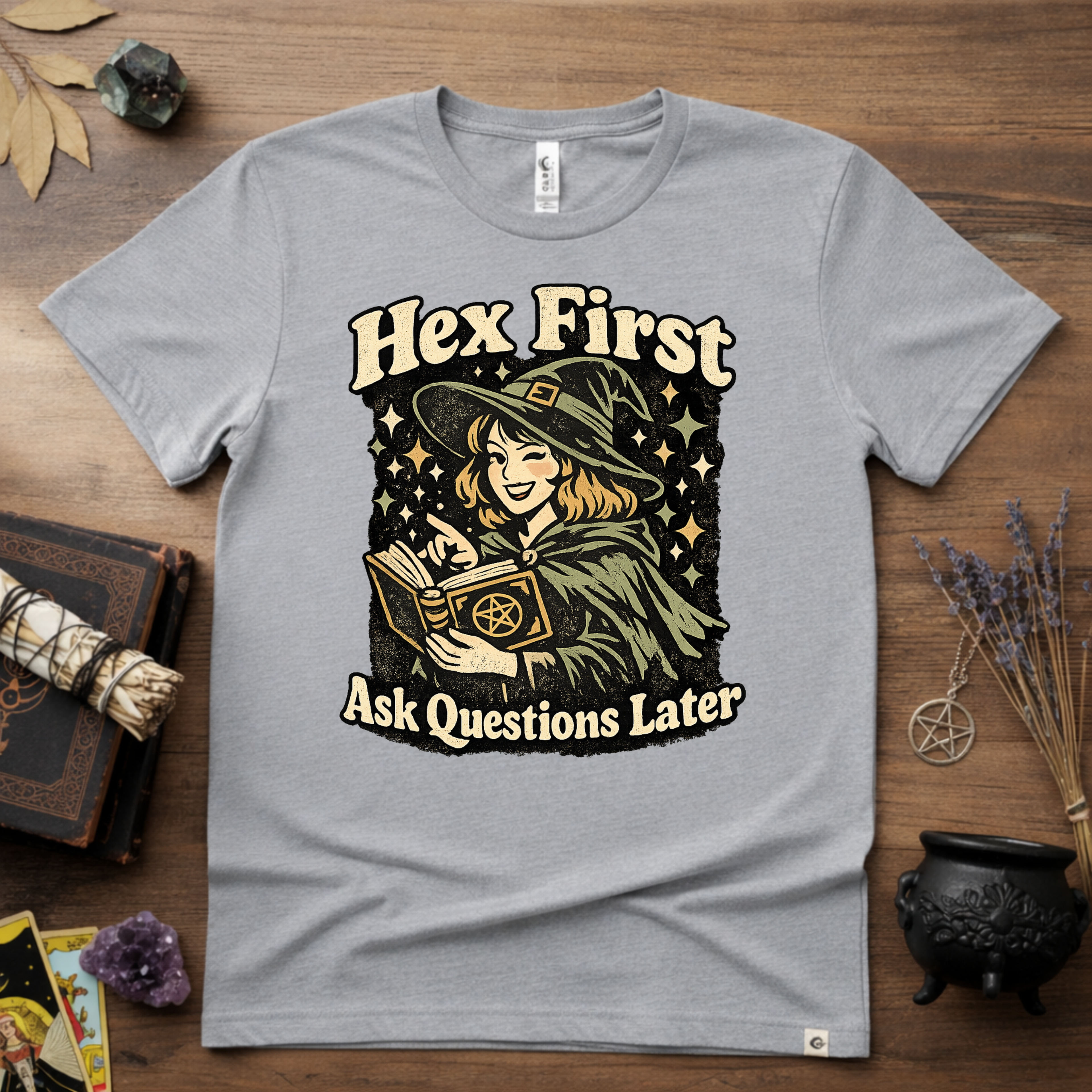 Witchy Tee — "Hex First, Ask Questions Later" T-Shirt