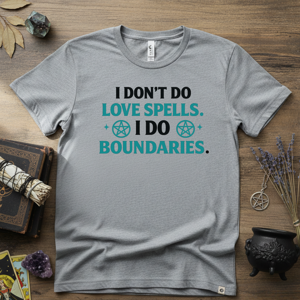 Witchy T‑Shirt — "I Don't Do Love Spells, I Do Boundaries"