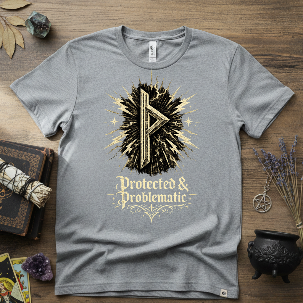 Thurisaz Rune T-Shirt — "Protected and Problematic"