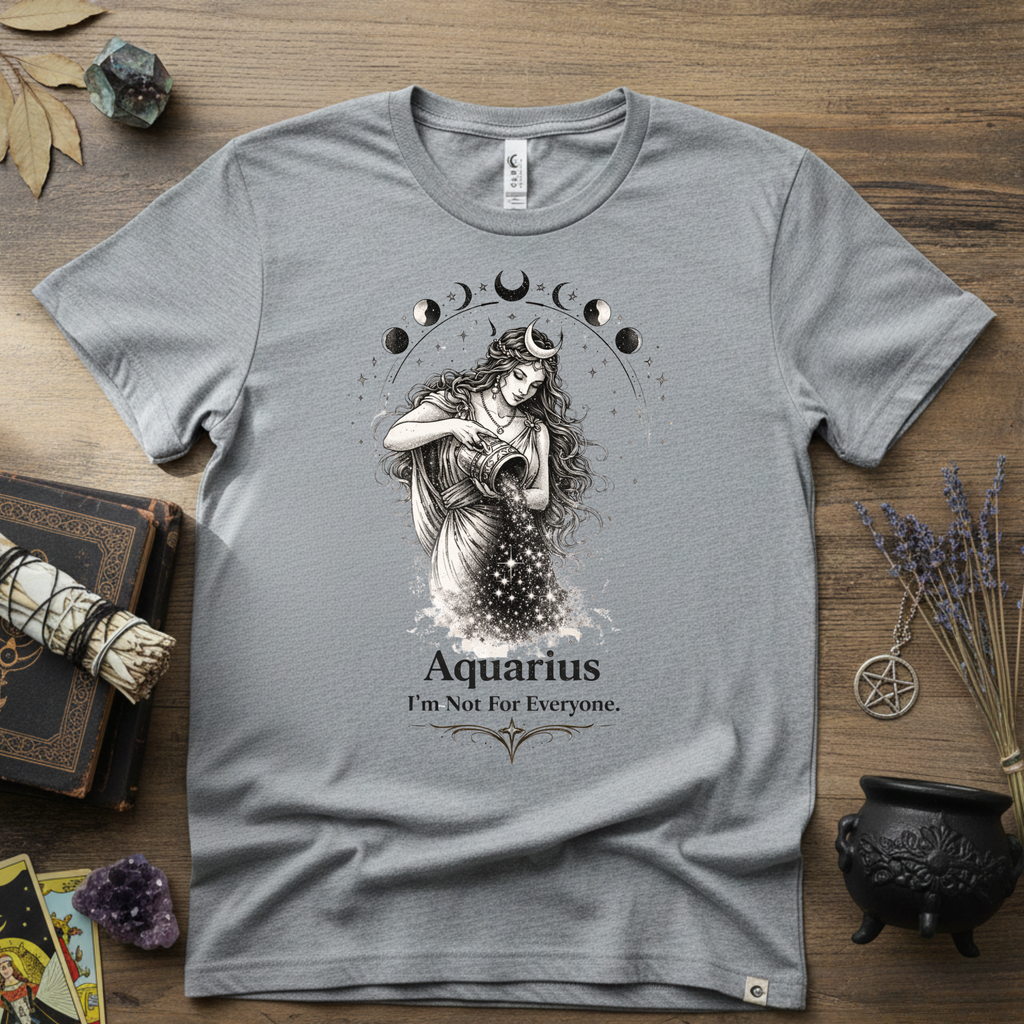 Aquarius 'I'm Not For Everyone' T-Shirt — Zodiac Horoscope Tee