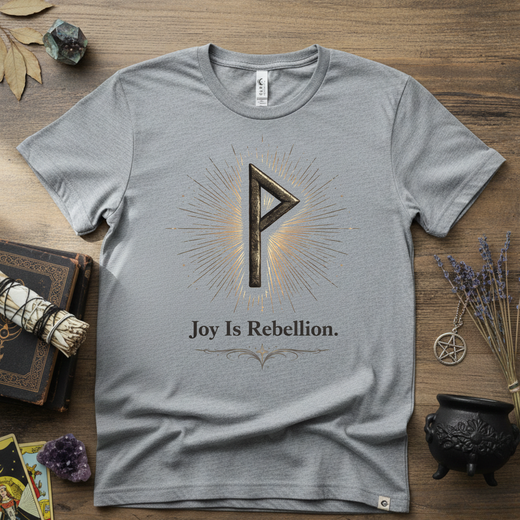 Wunjo Rune "Joy is Rebellion" T-Shirt