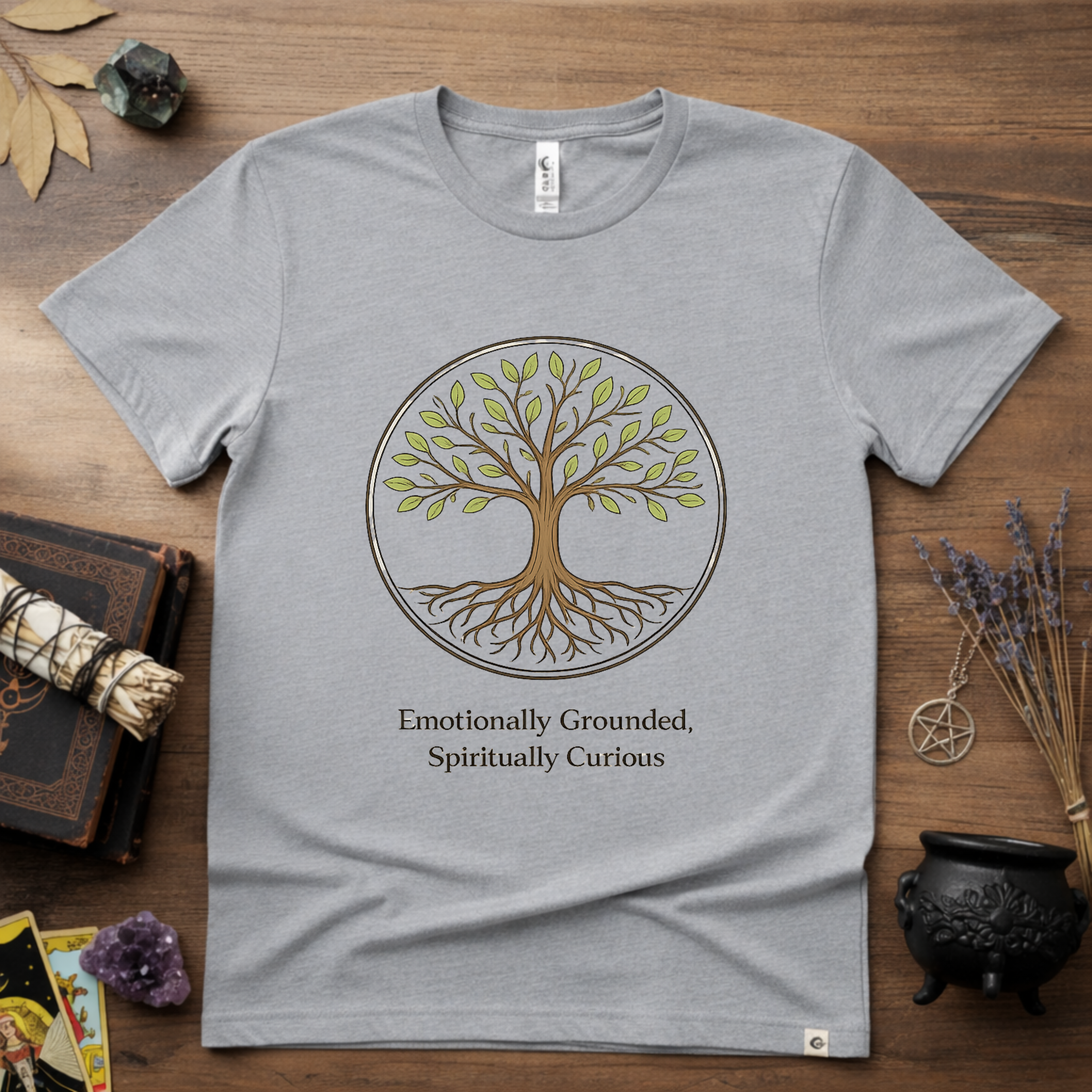 Emotional Grounded Spiritual Curious Witchy T-Shirt | Witchcraft Mystic Tee
