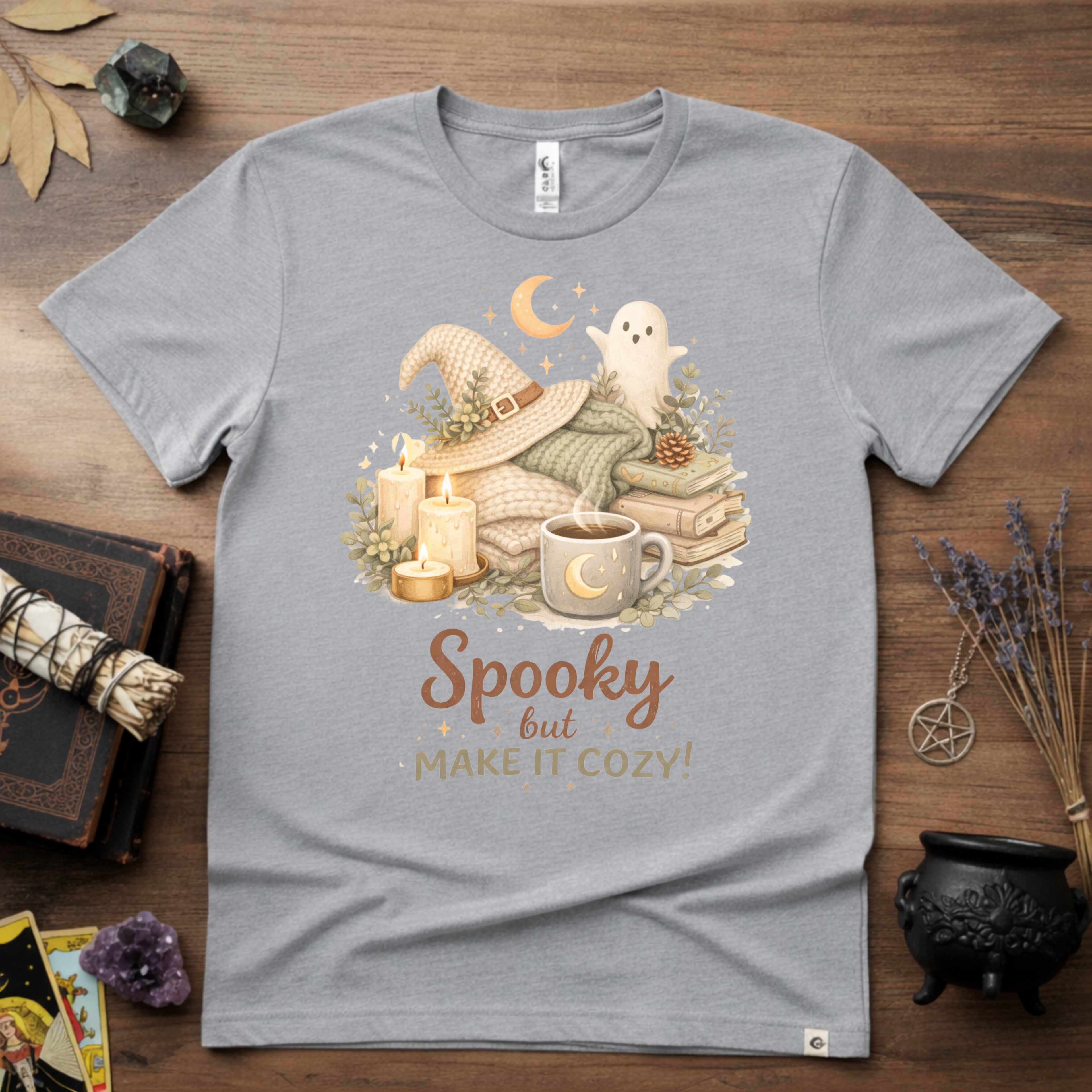 Witchy T-Shirt — Spooky but Make it Cozy