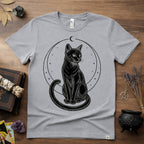 Black Cat Totem T-Shirt — Mystical Feline Graphic Tee