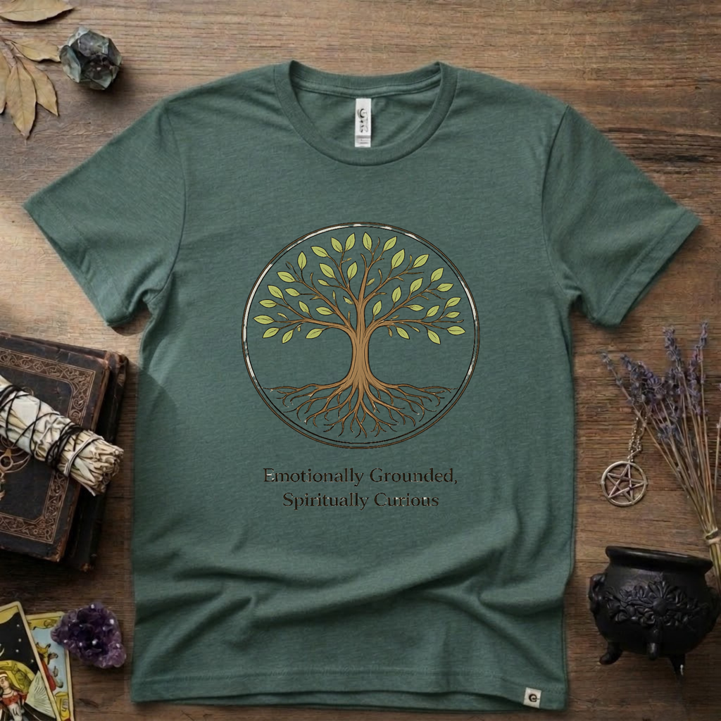 Emotional Grounded Spiritual Curious Witchy T-Shirt | Witchcraft Mystic Tee