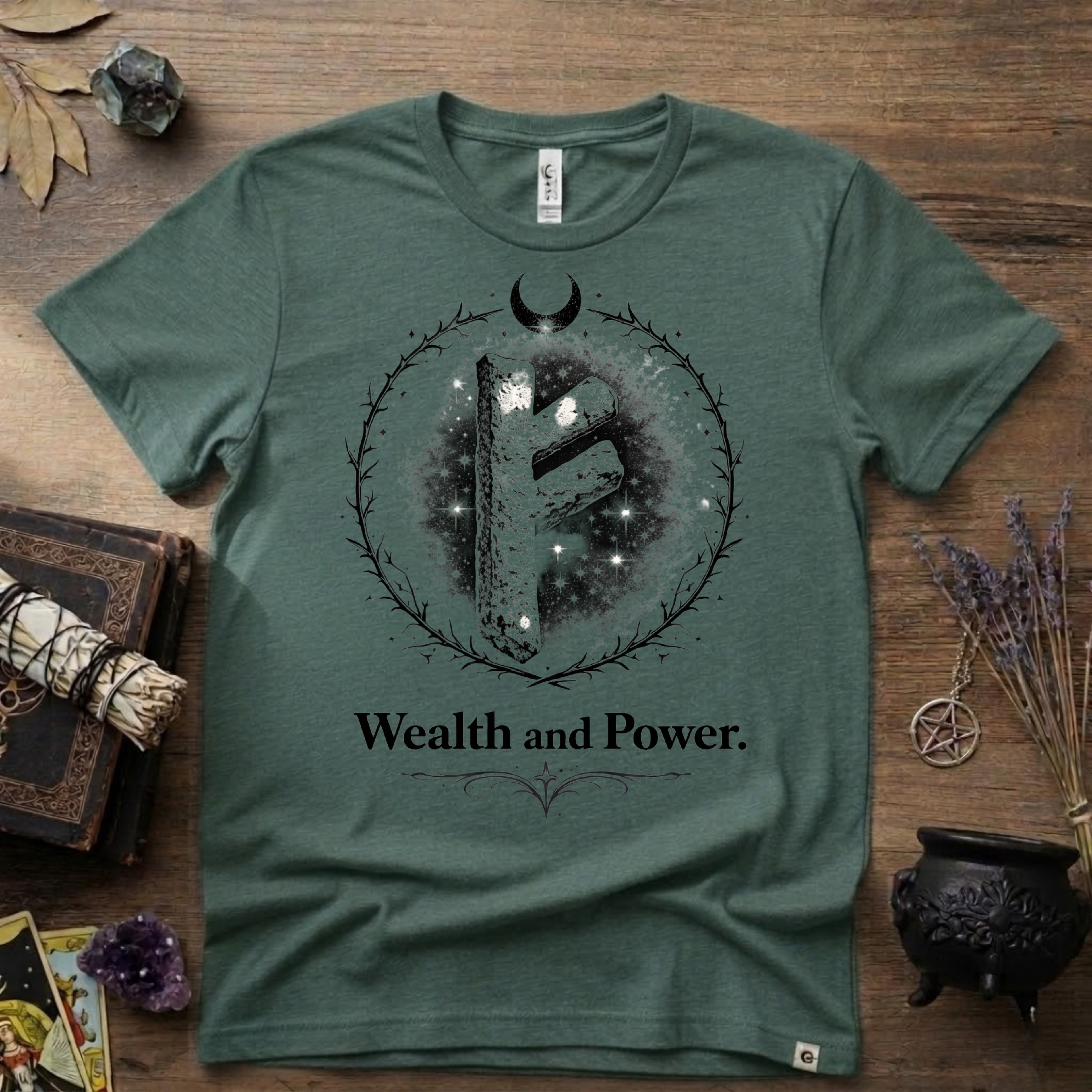 Fehu Rune Wealth & Power T-Shirt