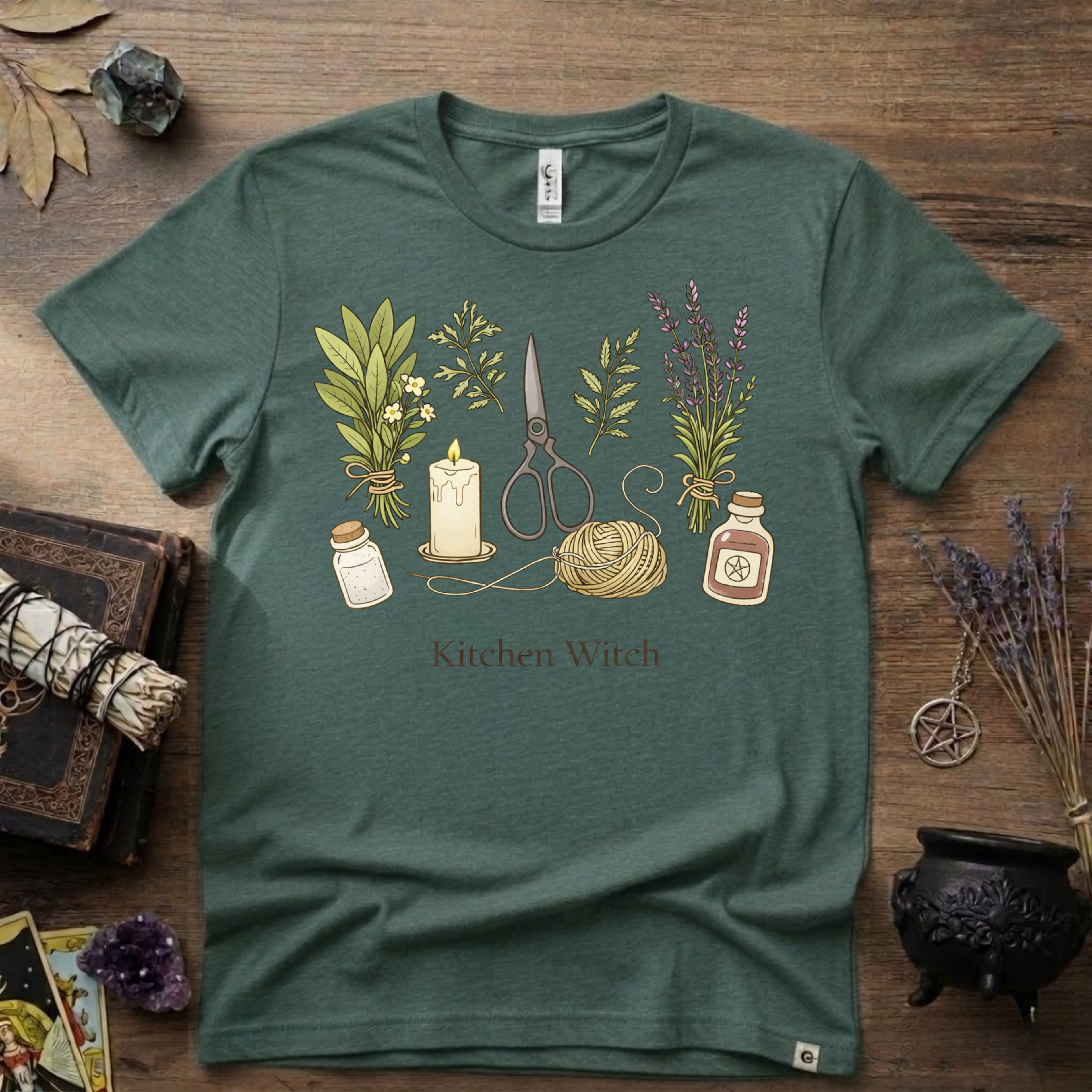 Kitchen Witch T-Shirt — Witchy Kitchen Spell Tee