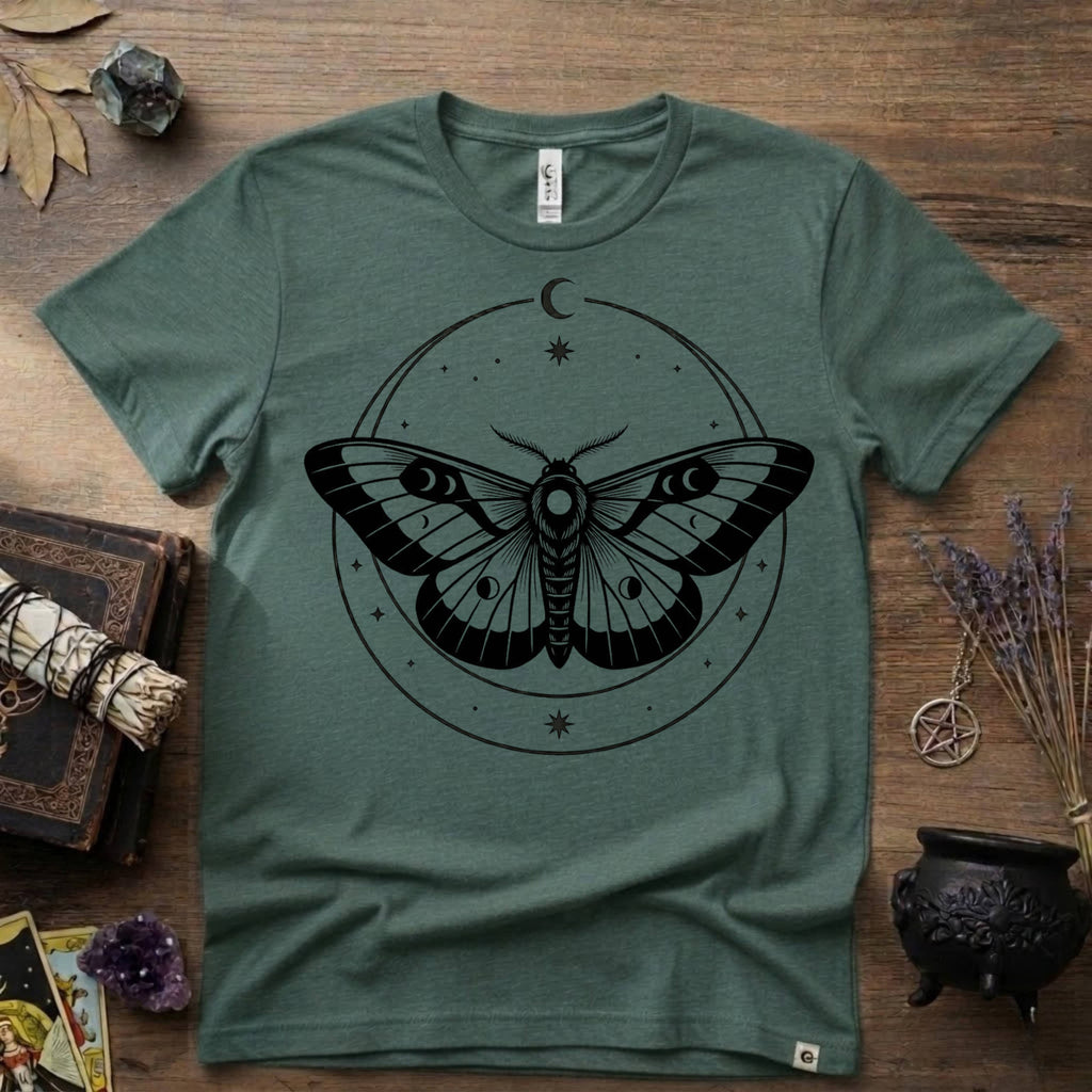 Moth Totem T-Shirt — Mystical Moth Totem Graphic Tee