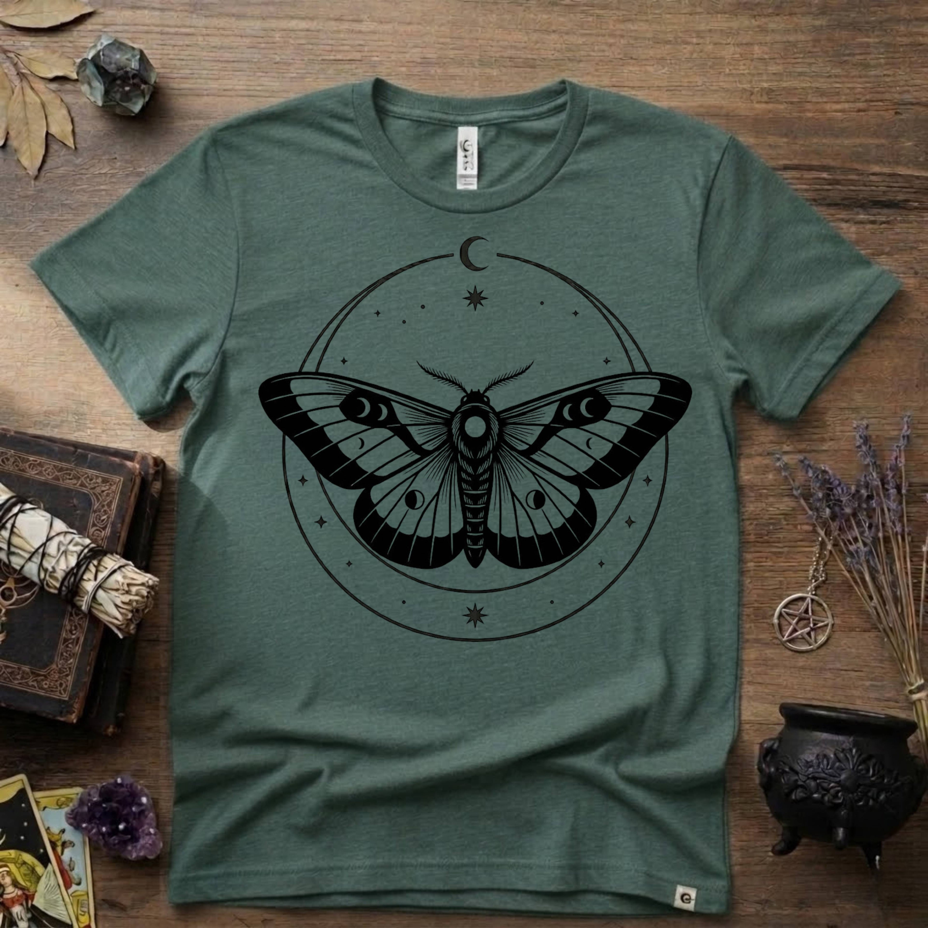 Moth Totem T-Shirt — Mystical Moth Totem Graphic Tee