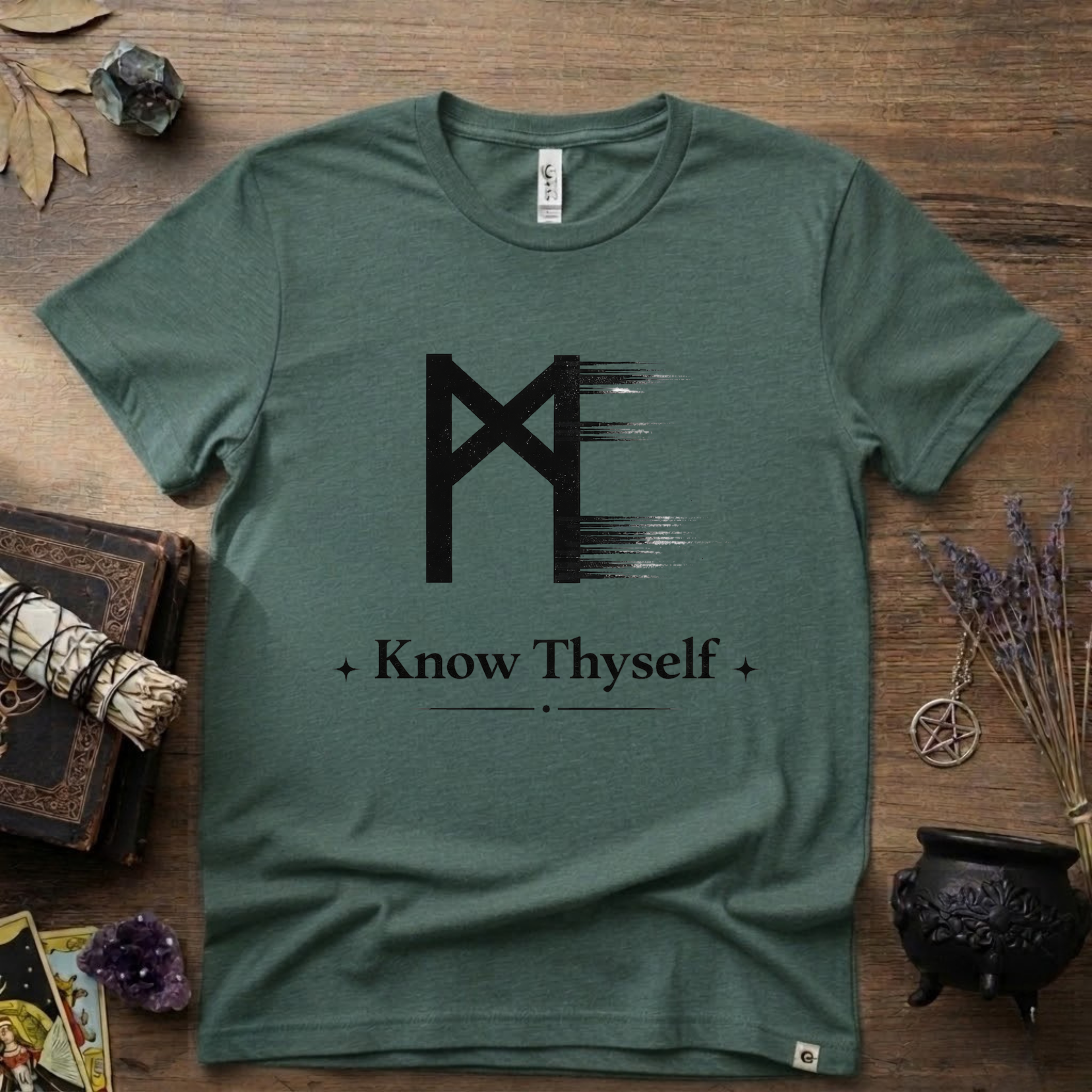 Mannaz Rune "Know Thyself" T-Shirt