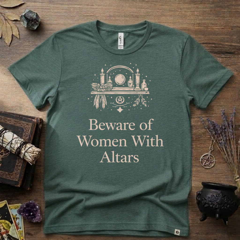 Beware of Women With Altars T-Shirt | Witchy Pagan Spiritual Tee