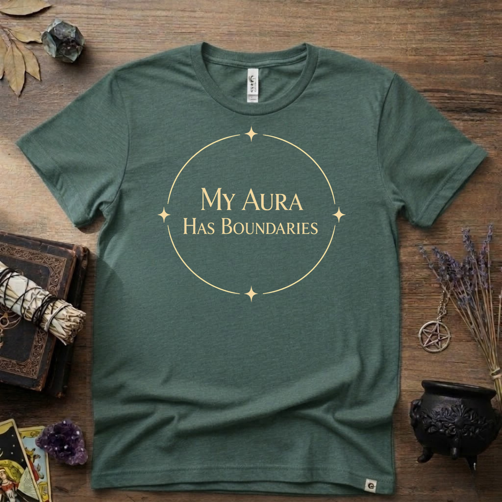 Witchy T-Shirt — "My Aura Has Boundaries"