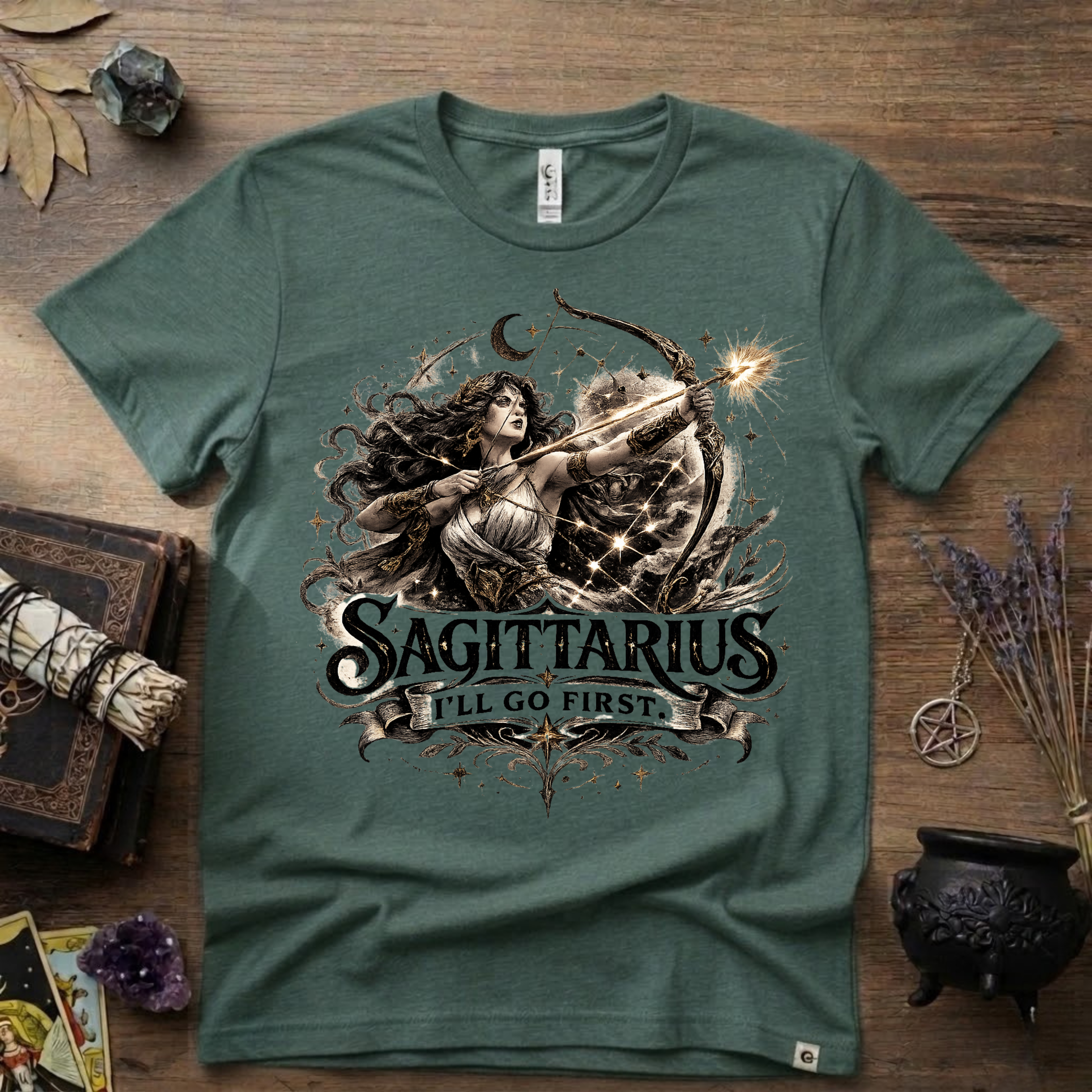 Sagittarius 'I'll Go First' T-Shirt — Zodiac Archer Tee