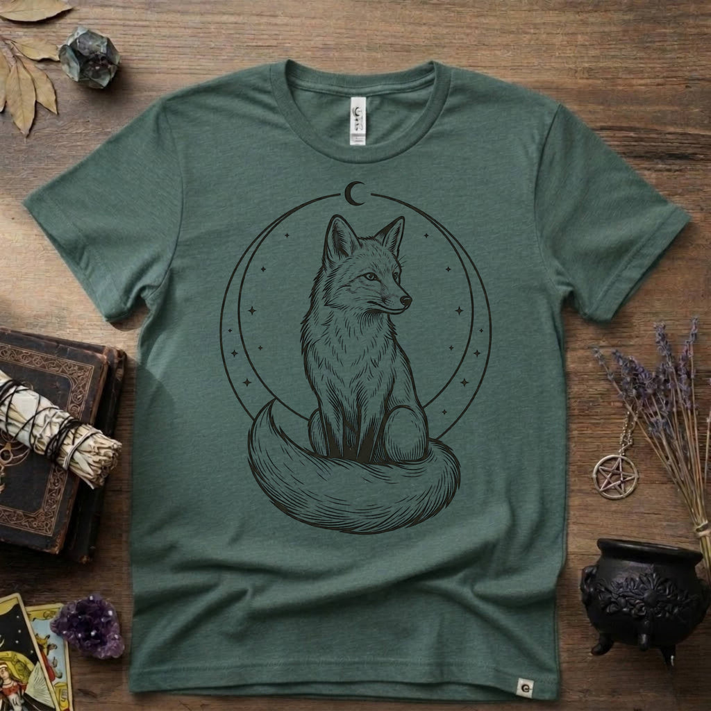 Fox Totem T-Shirt — Mystical Woodland Fox Graphic Tee
