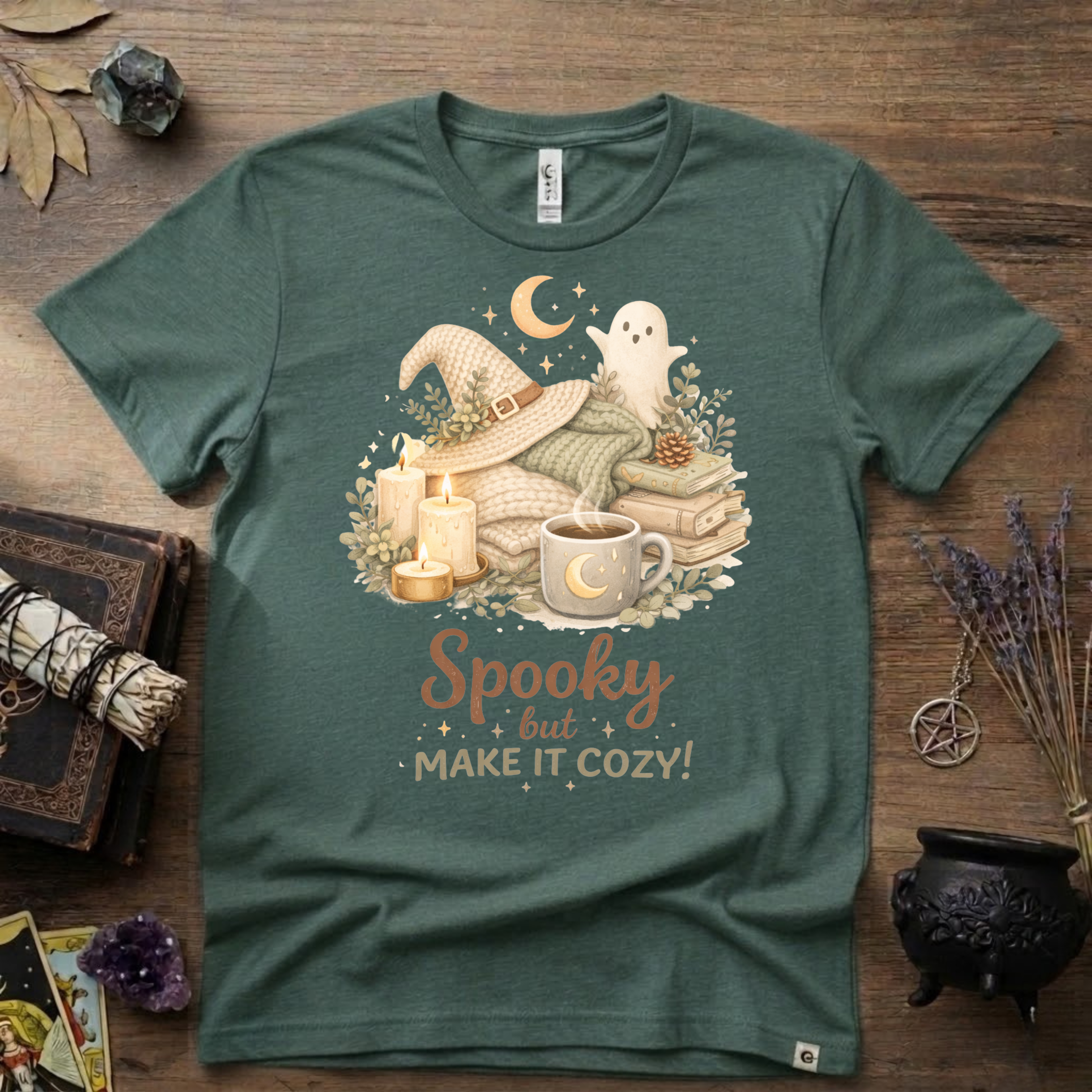 Witchy T-Shirt — Spooky but Make it Cozy