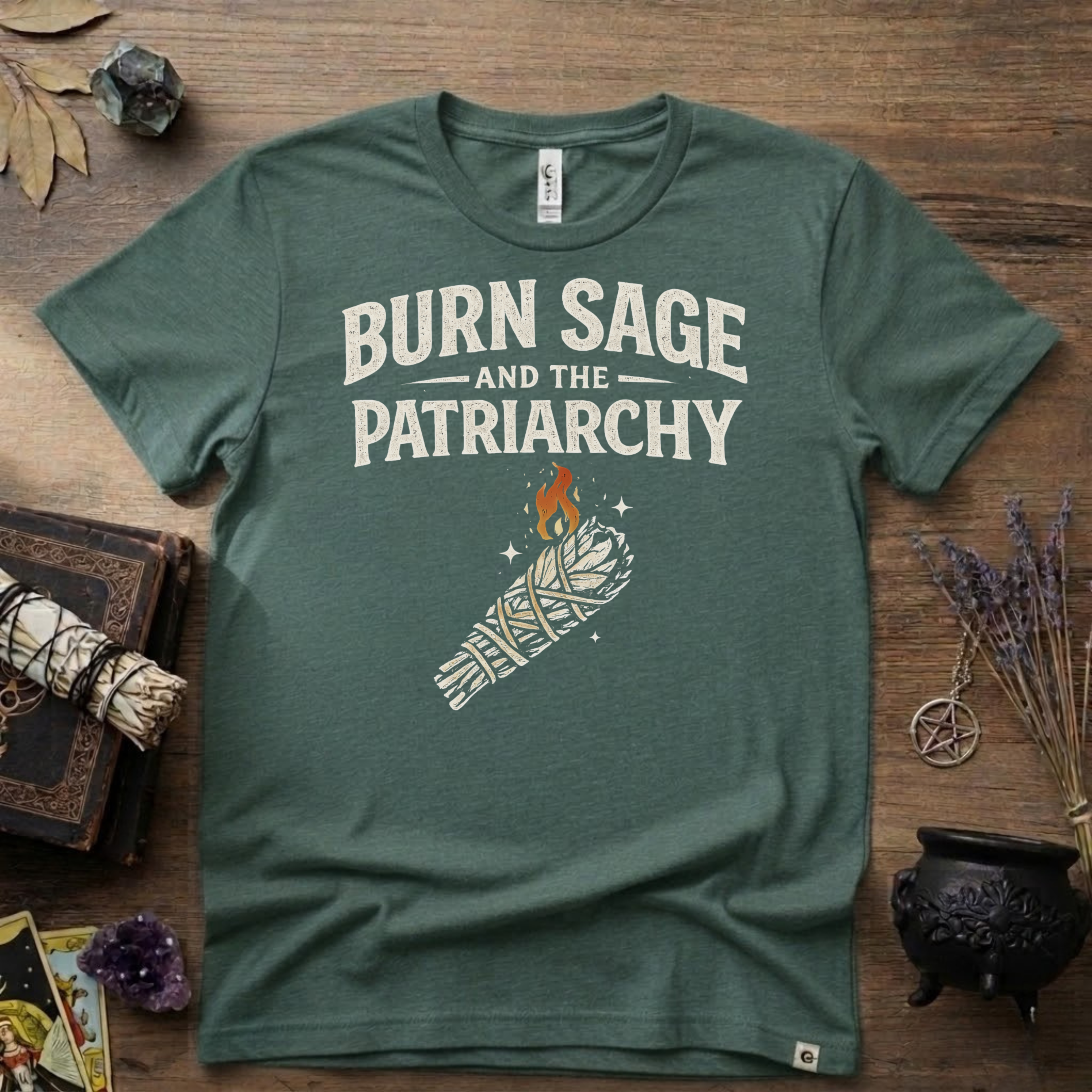 Burn Sage and the Patriarchy Witchy T-Shirt | Witchcraft, Feminist