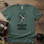 Nauthiz Rune "Pressure Makes Power" T-Shirt — Norse Rune Strength Tee
