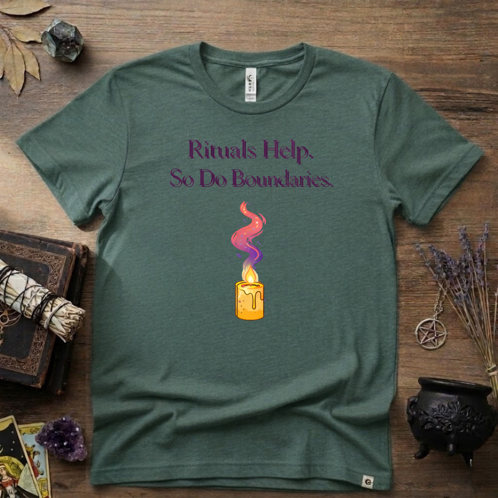 Rituals Help But So Do Boundaries T-Shirt | Witchy Spiritual Graphic Tee
