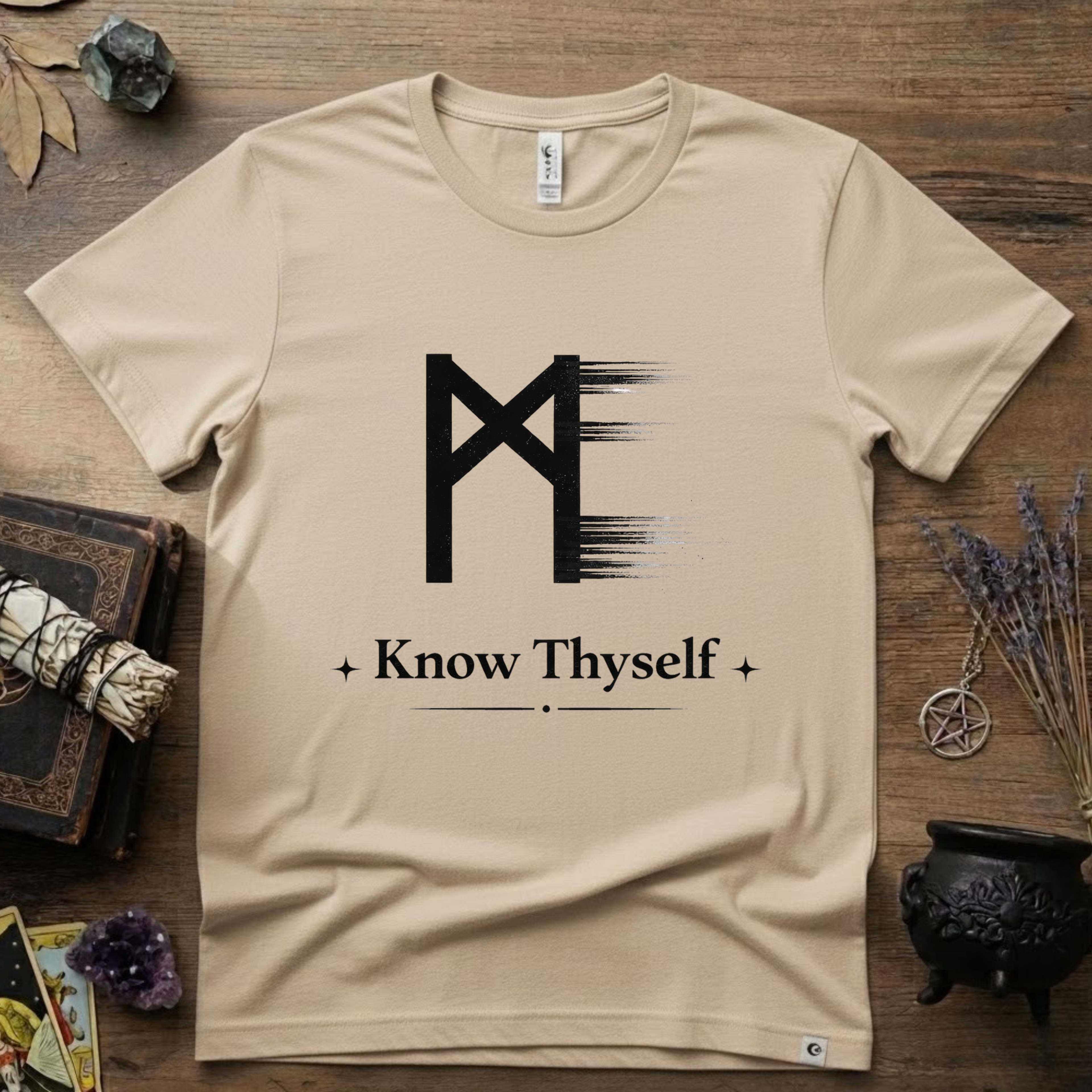 Mannaz Rune "Know Thyself" T-Shirt